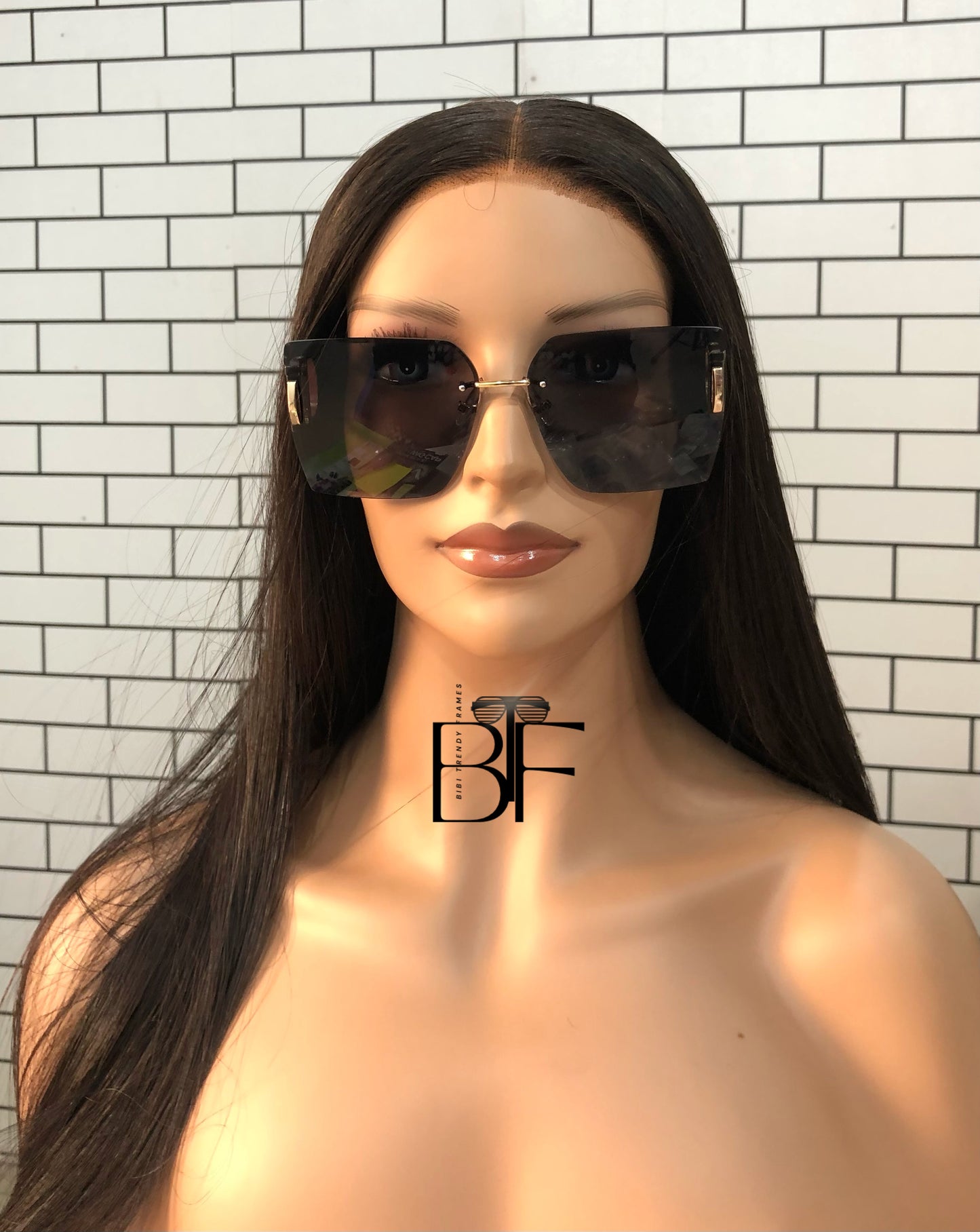 BTF-0088: Oversided Square Designer Unisex Fashion Sunglasses
