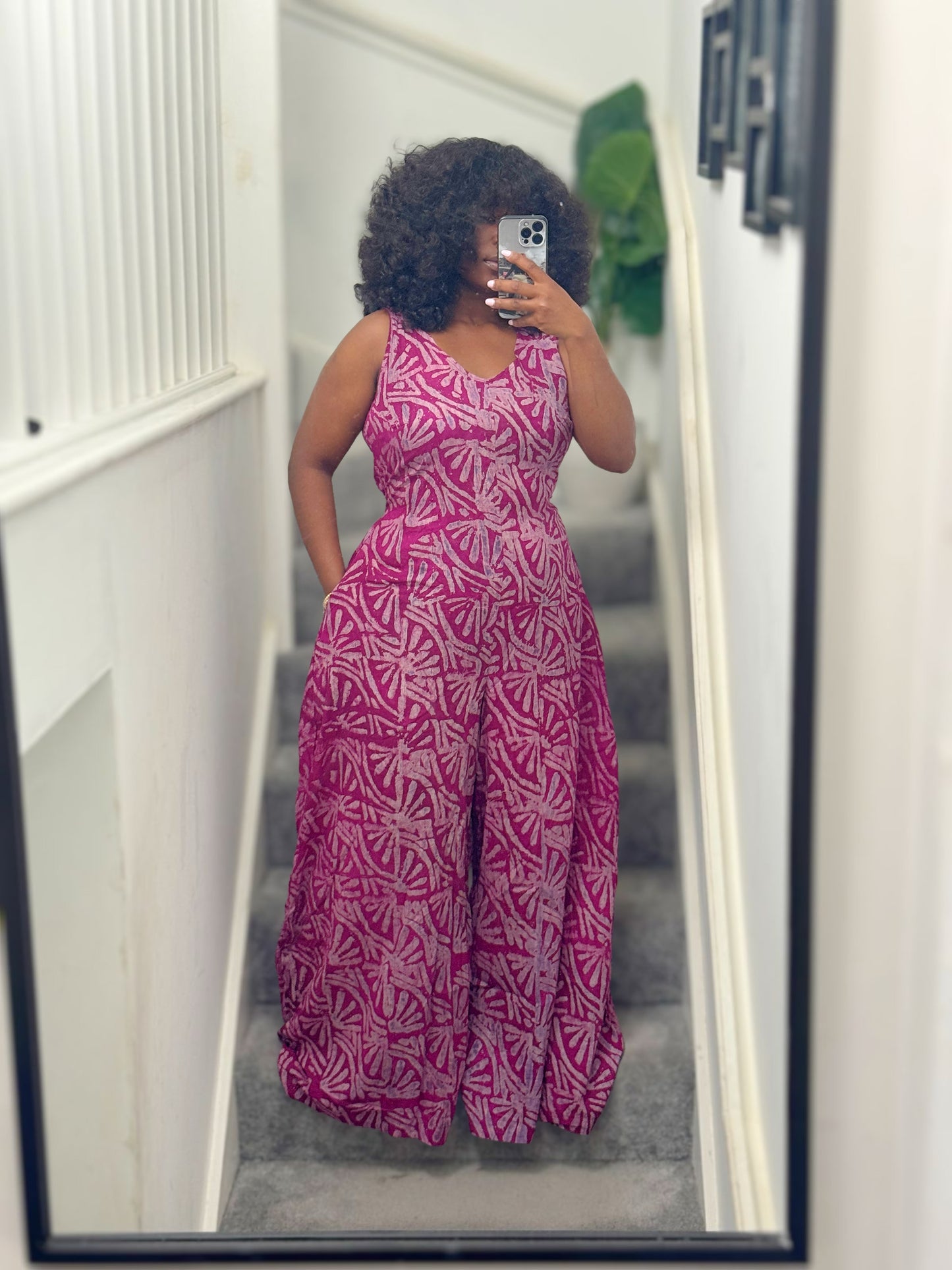 Bibi Tie Back Adire Jumpsuit