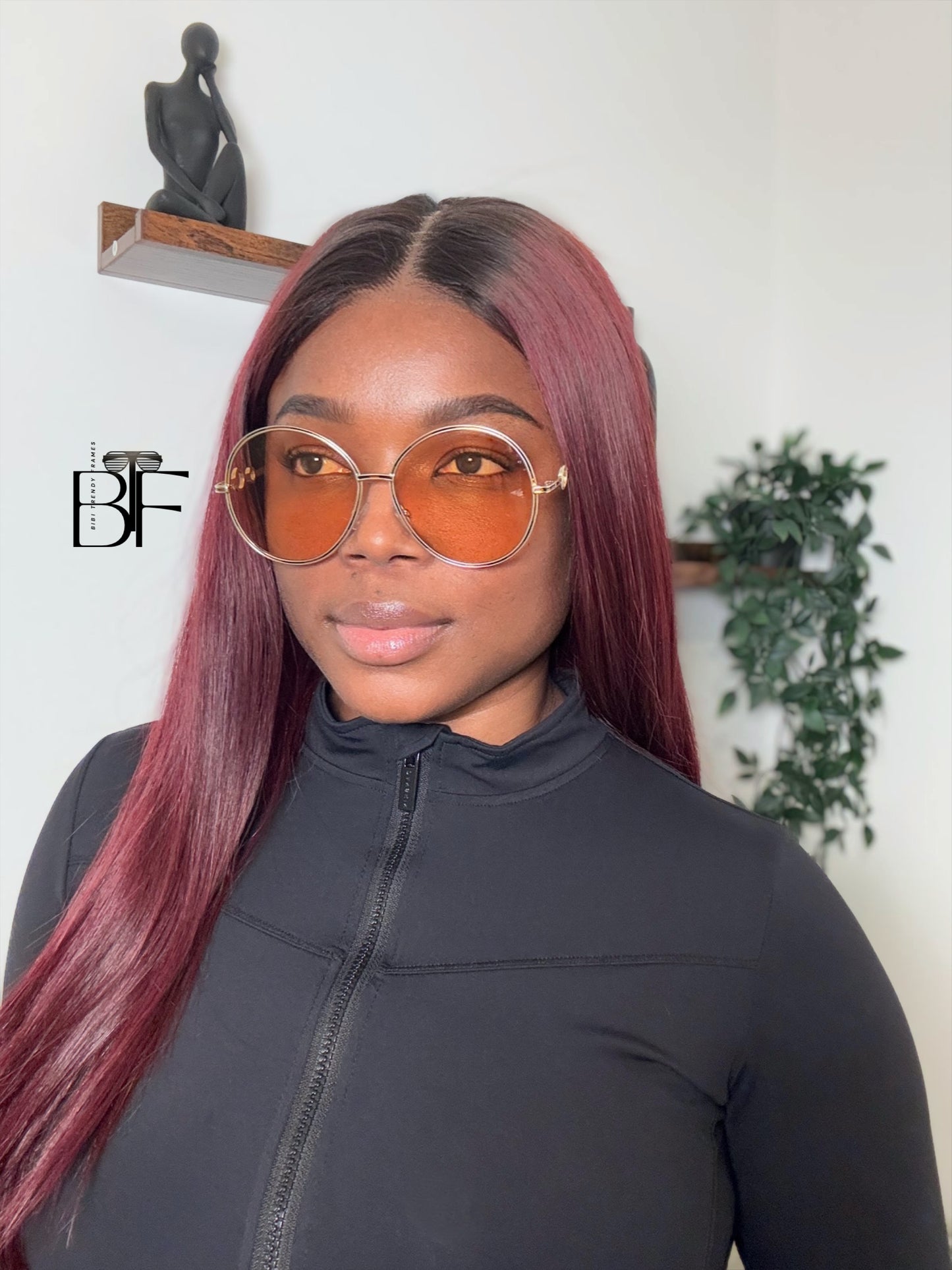 BTF-0133: Oversize Vintage Designer Round Fashion Sunglasses for Women UV400 Len Shade