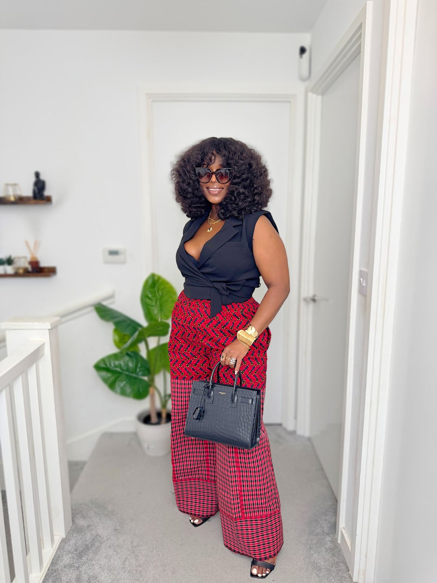 Adaola: African Ankara and Asooke Mixed Luxury Pant