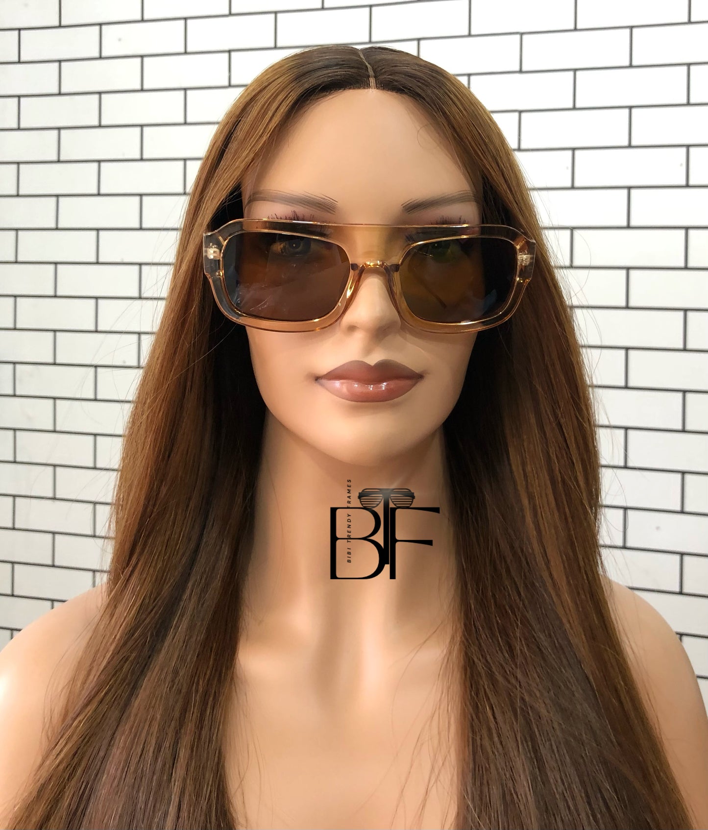 BTF-0102: Retro Pilot 70s Sunglasses for Women/Men square Thick Frame Trendy Hexagonal