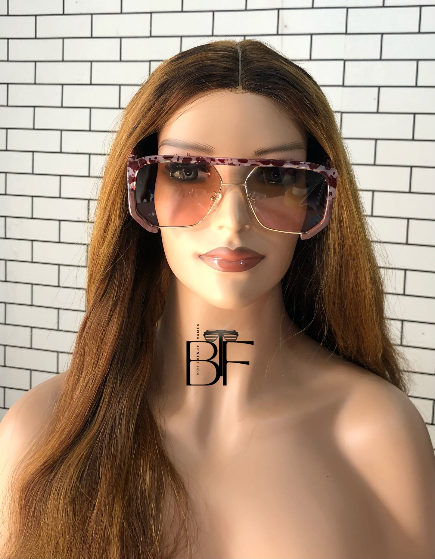 BTF-0122: Oversized Pilot Square Frame Sunglasses