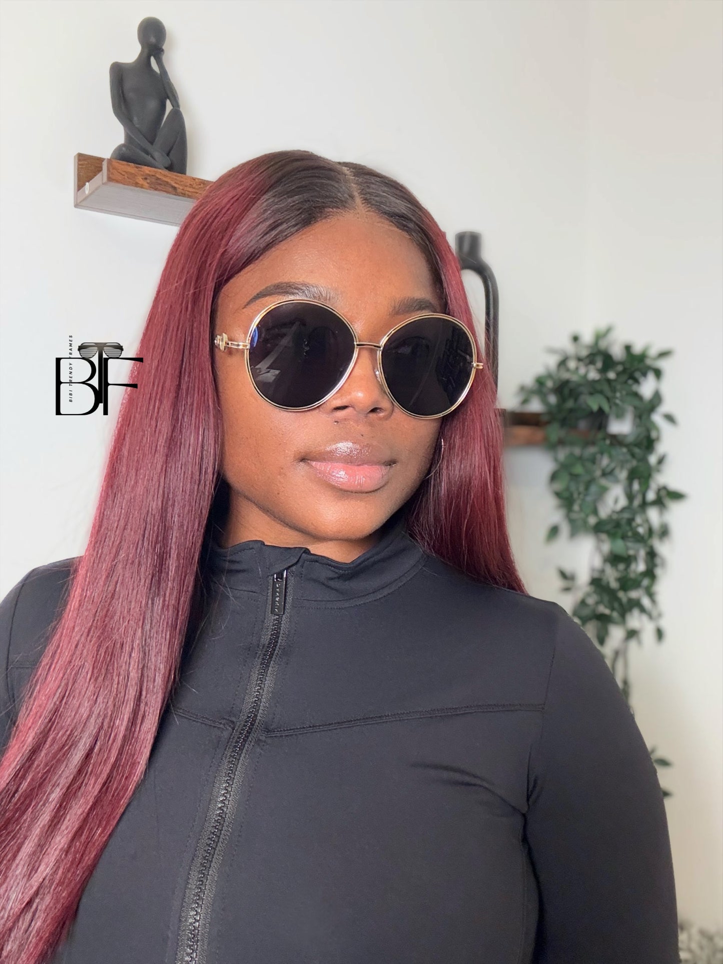 BTF-0133: Oversize Vintage Designer Round Fashion Sunglasses for Women UV400 Len Shade