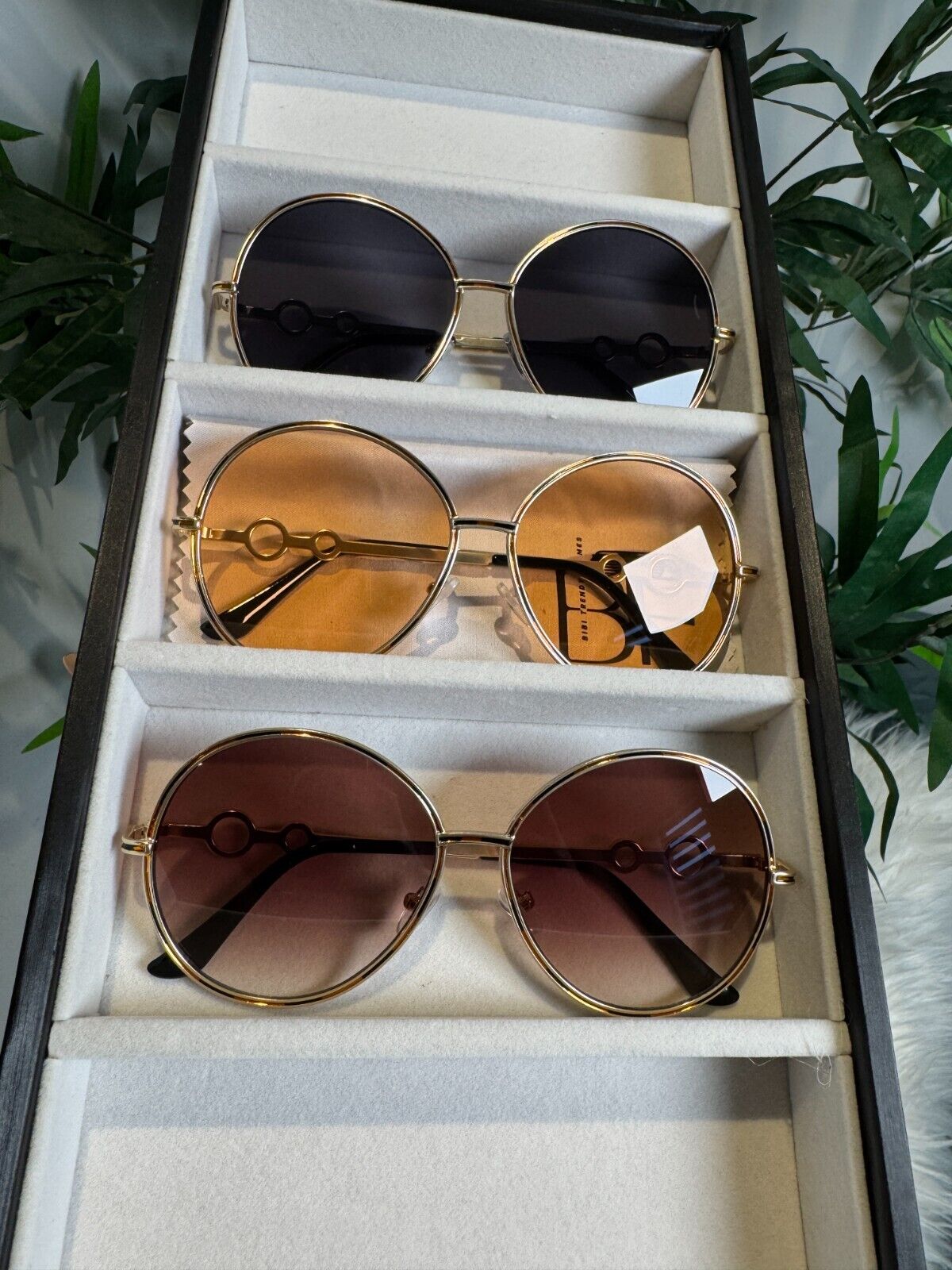 BTF-0133: Oversize Vintage Designer Round Fashion Sunglasses for Women UV400 Len Shade