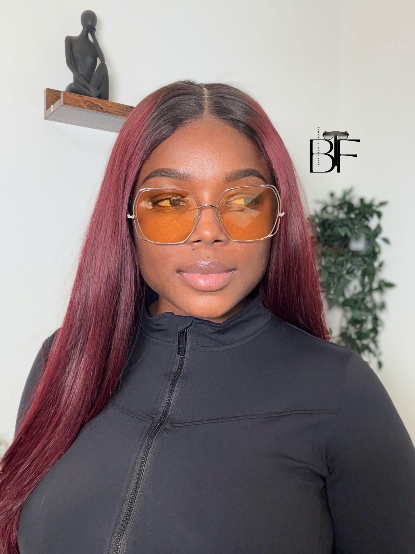 BTF-0135: Unisex Square Oversized Sunglasses Vintage Frame Retro Women Men Shade UV400