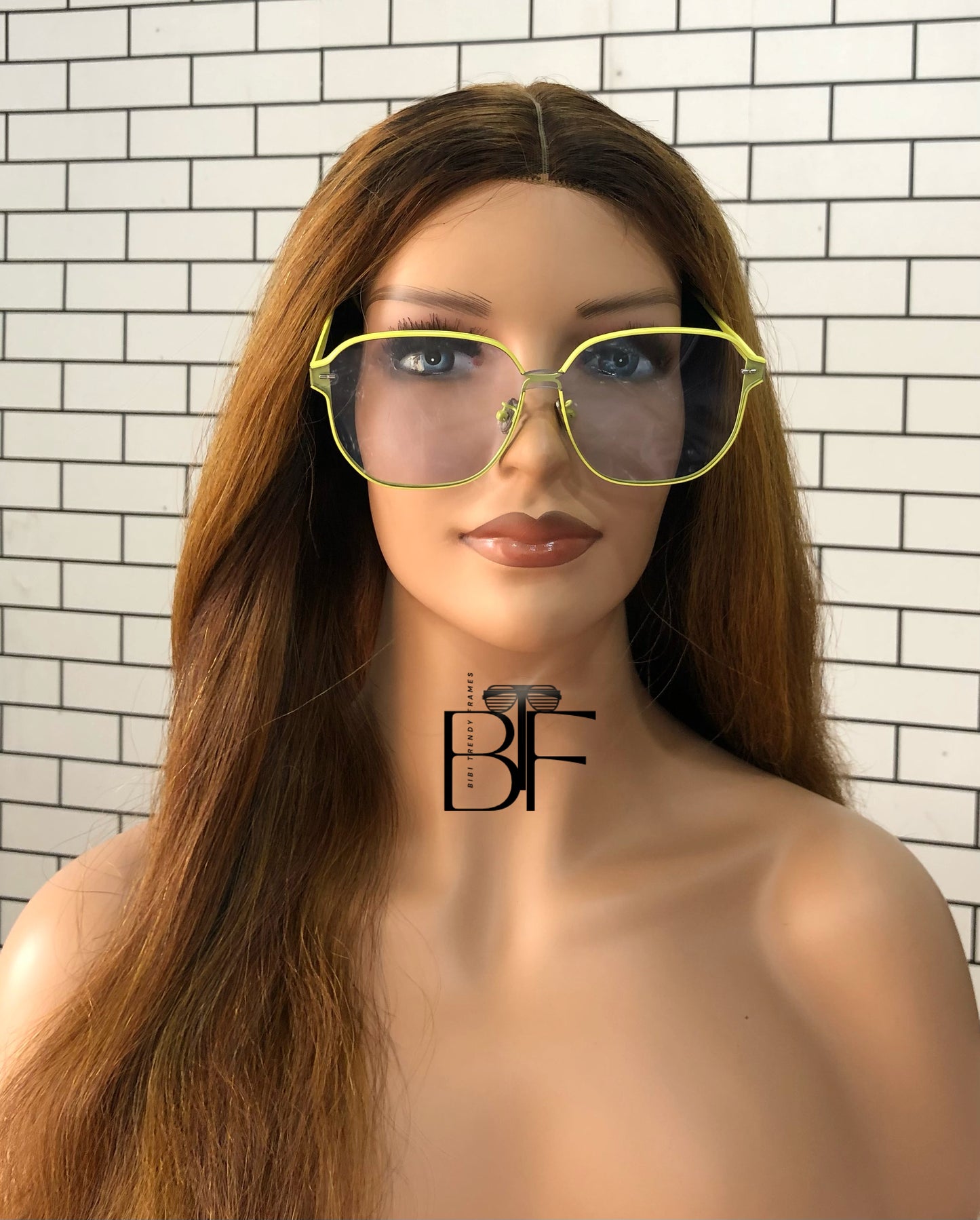 BTF-0116: Anti-Blue Light Lens Women Diamond Square sunglasses