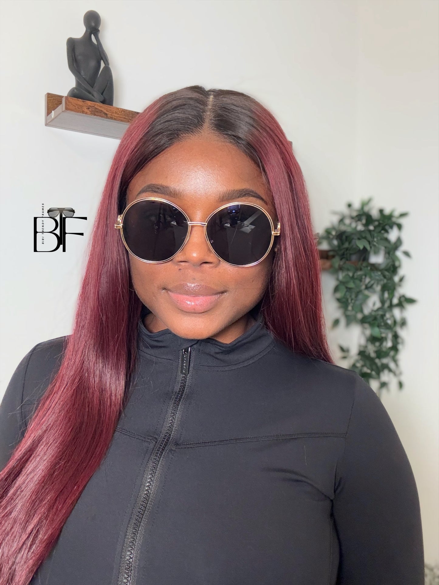 BTF-0133: Oversize Vintage Designer Round Fashion Sunglasses for Women UV400 Len Shade