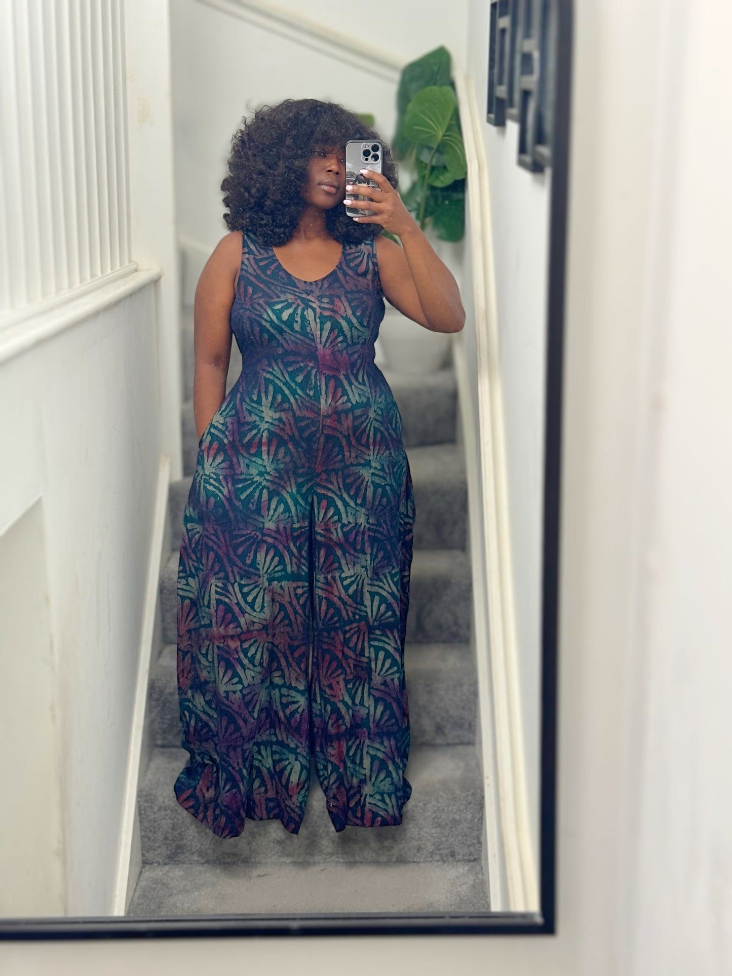 Bibi Tie Back Adire Jumpsuit
