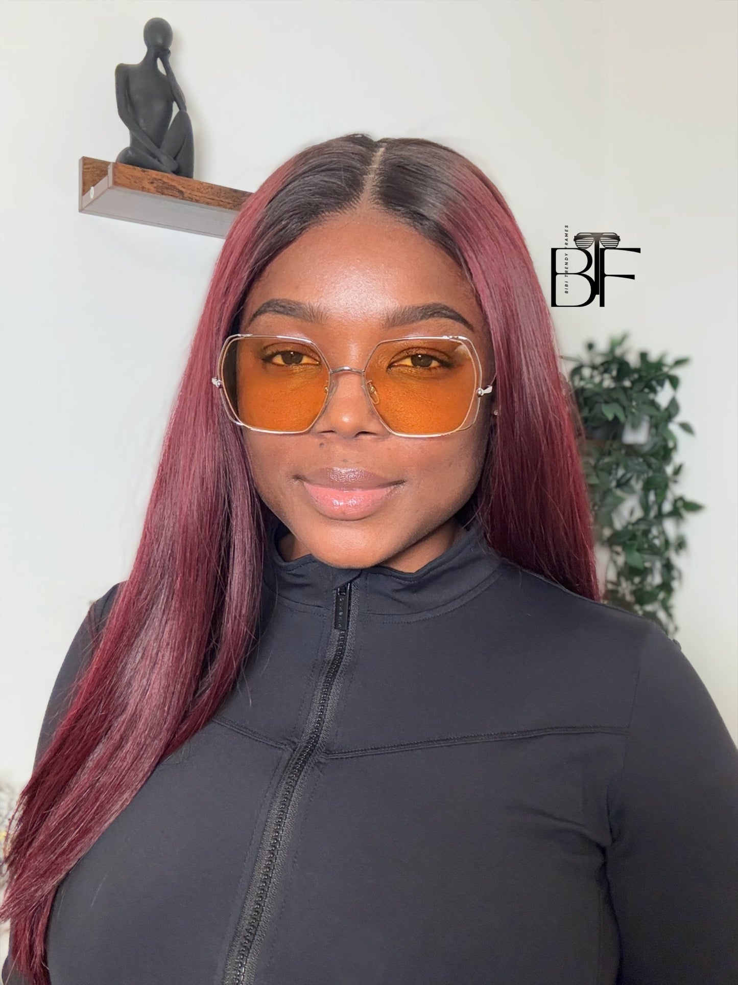 BTF-0135: Unisex Square Oversized Sunglasses Vintage Frame Retro Women Men Shade UV400