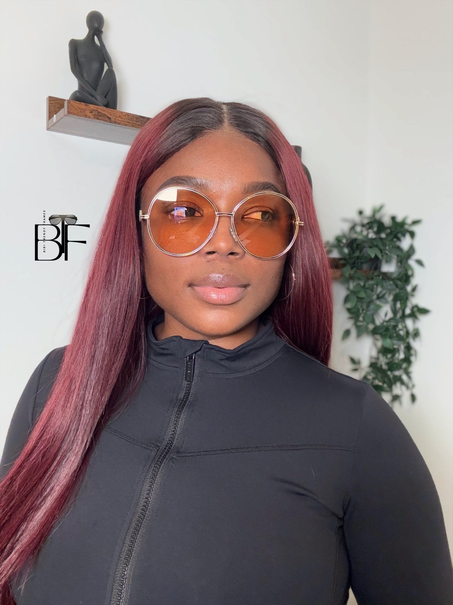 BTF-0133: Oversize Vintage Designer Round Fashion Sunglasses for Women UV400 Len Shade