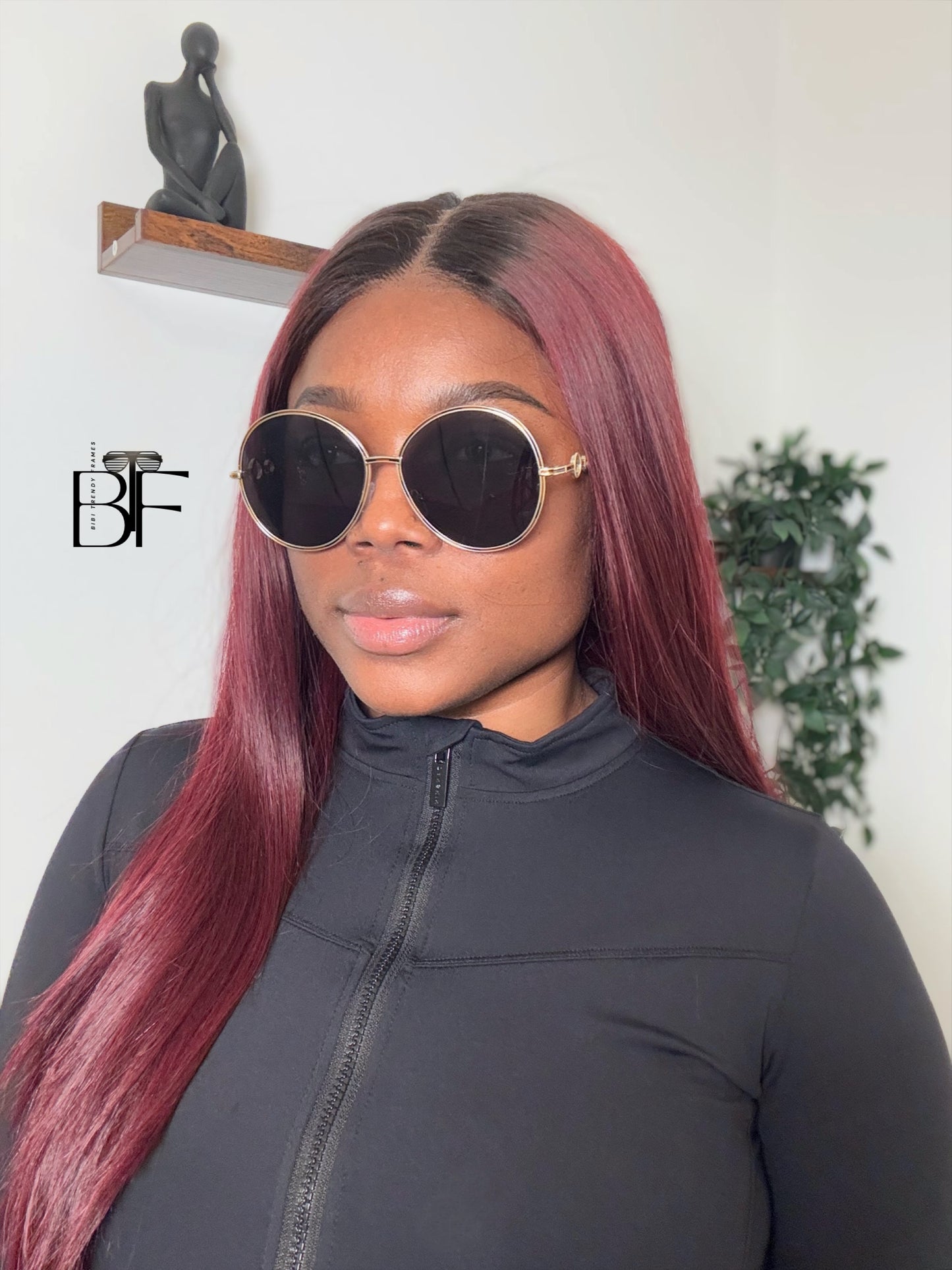 BTF-0133: Oversize Vintage Designer Round Fashion Sunglasses for Women UV400 Len Shade