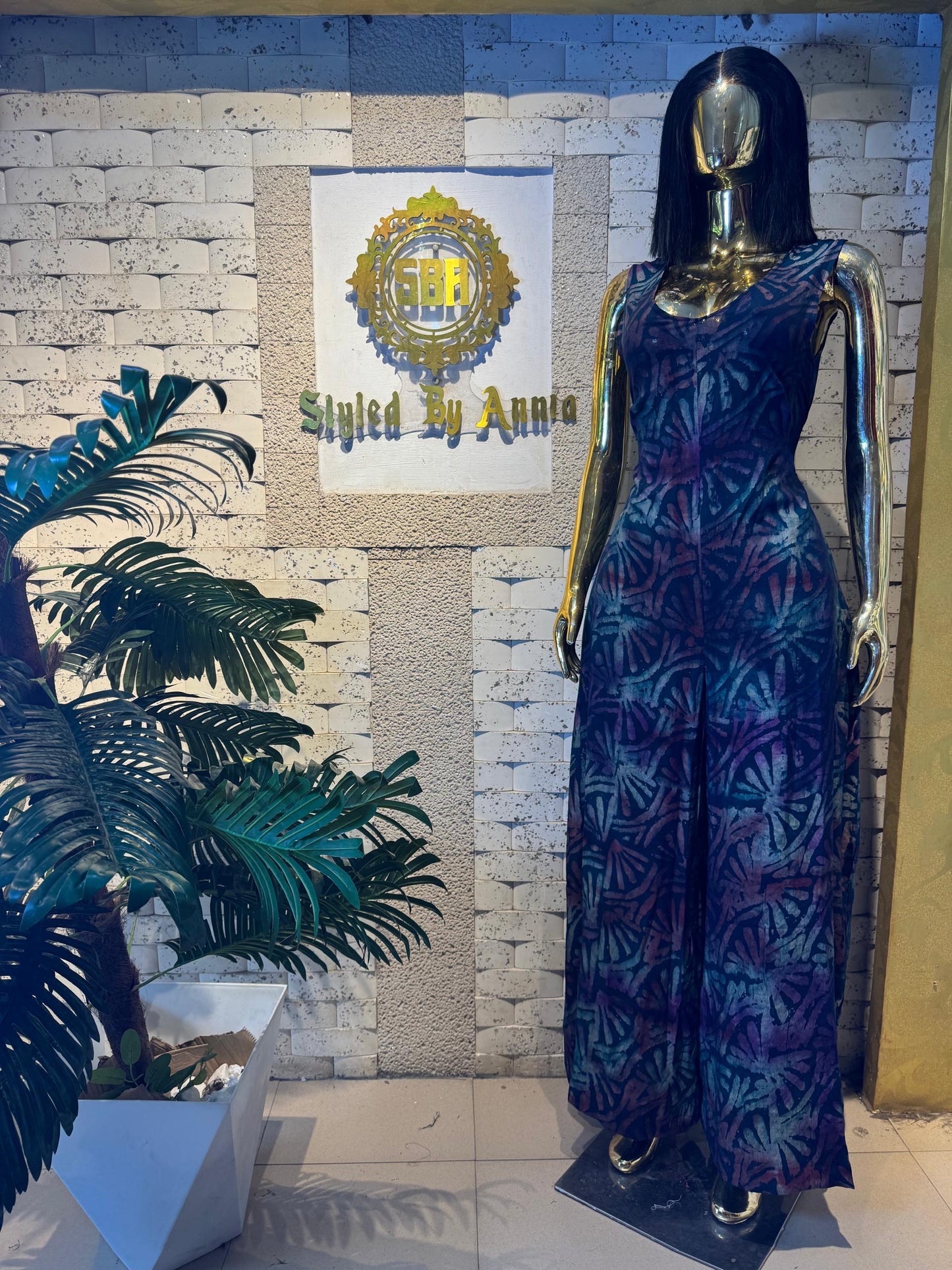 Bibi Tie Back Adire Jumpsuit