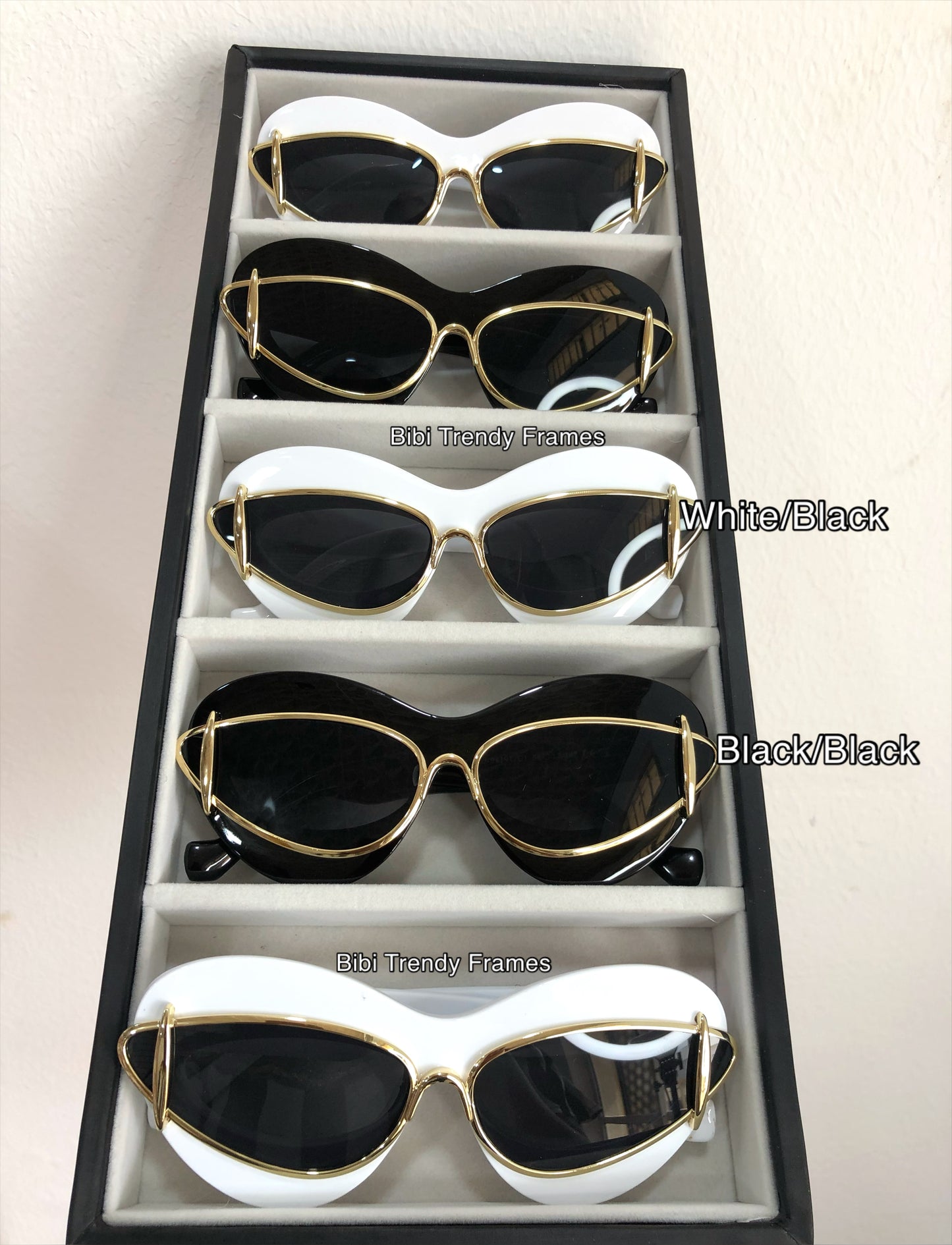BTF-0094: Luxury Vintage Celebrity Cat-Eye Frame Sunglasses