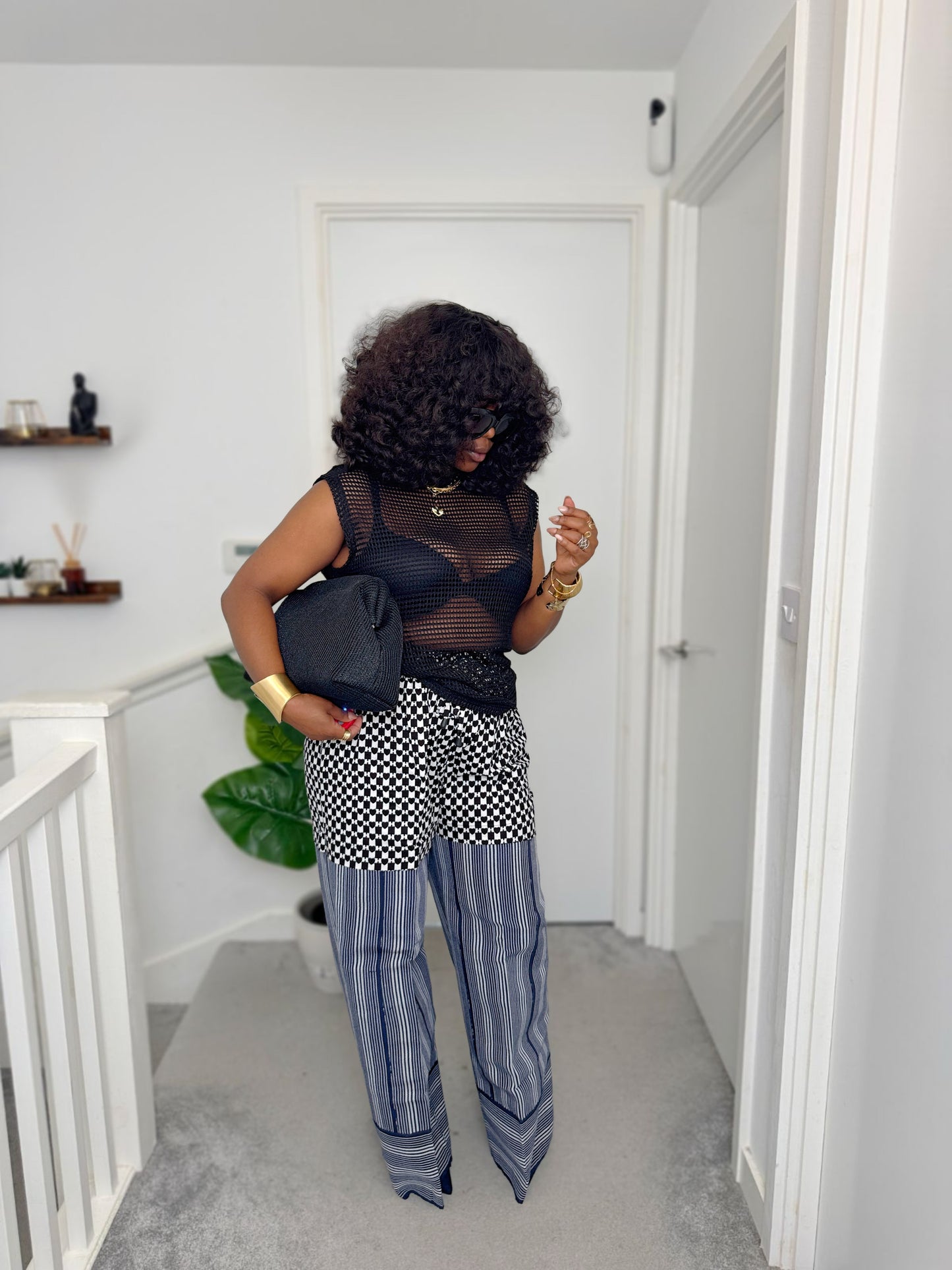 Adaola: African Ankara and Asooke Mixed Luxury Pant