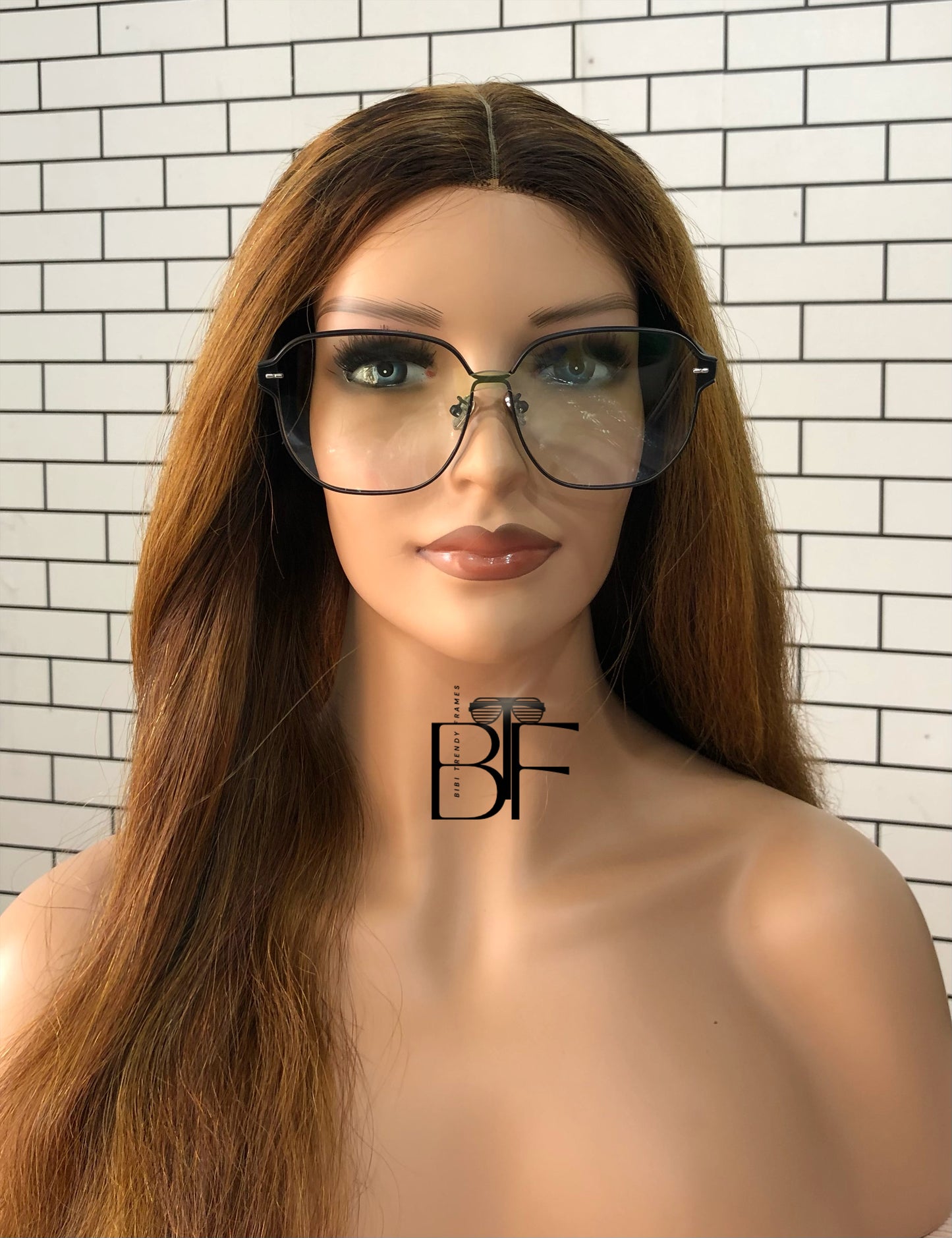 BTF-0116: Anti-Blue Light Lens Women Diamond Square sunglasses