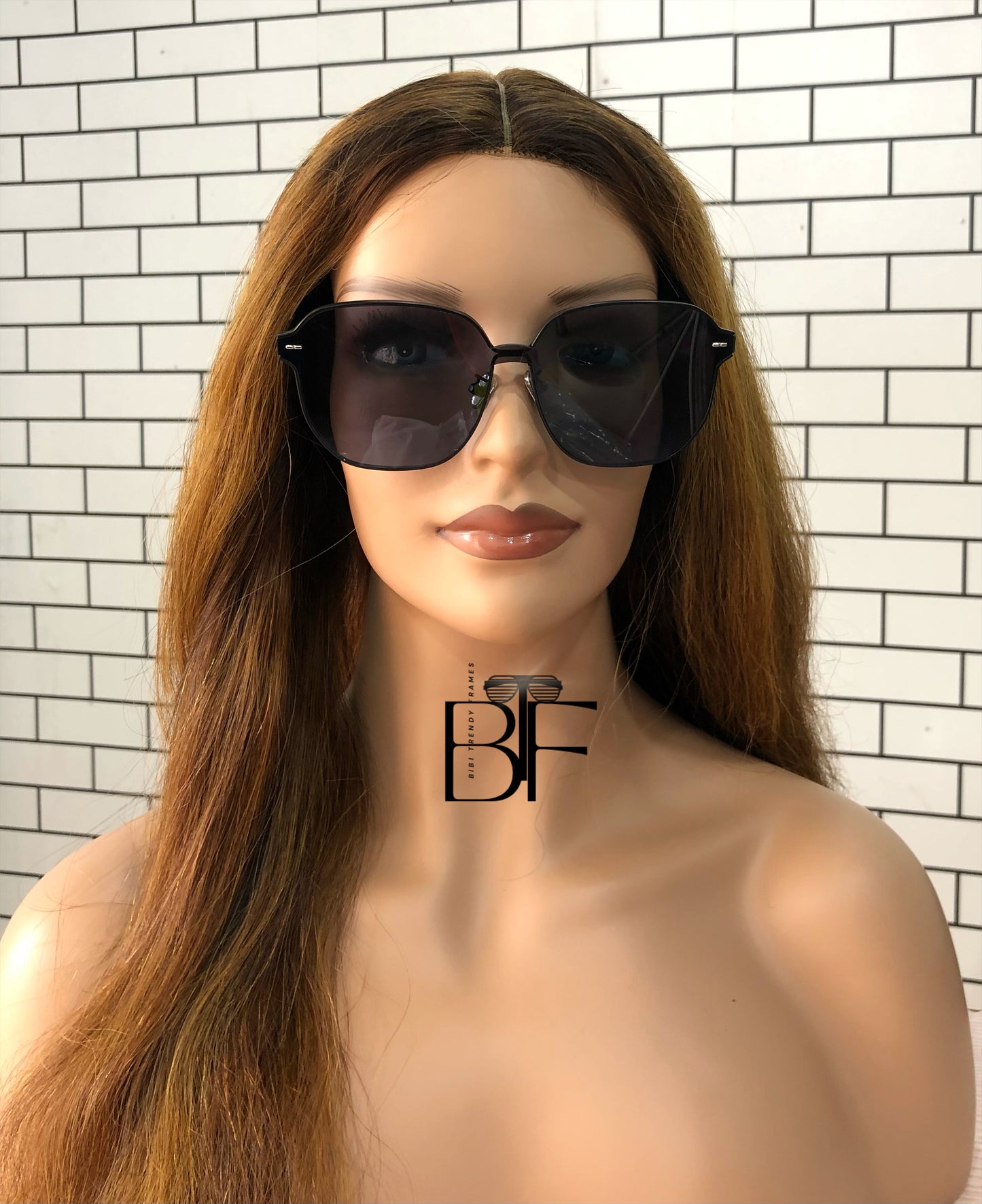 BTF-0116: Anti-Blue Light Lens Women Diamond Square sunglasses