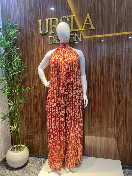 Abeni Oversized High Neck Sleeveless Romper Jumpsuit