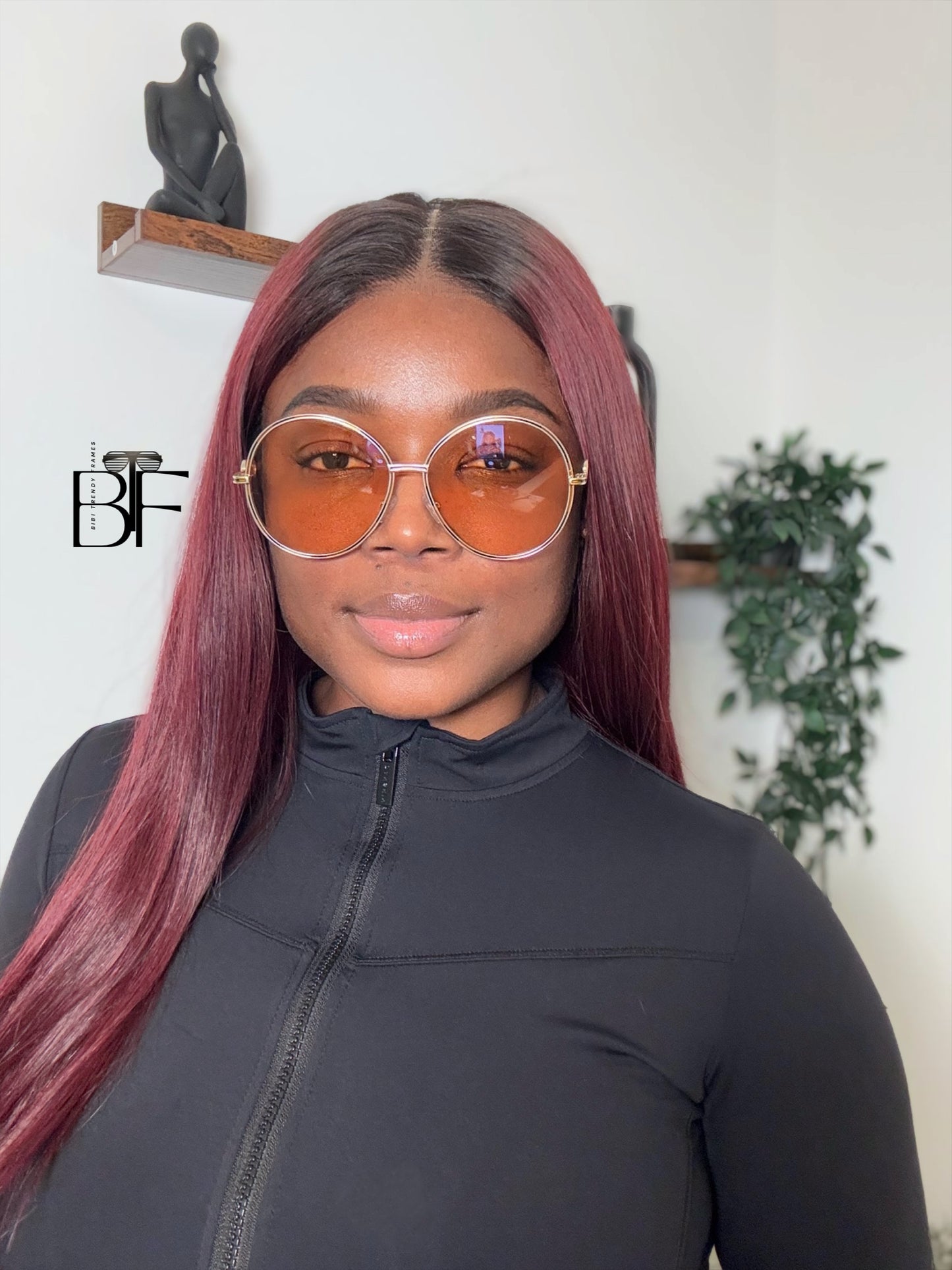 BTF-0133: Oversize Vintage Designer Round Fashion Sunglasses for Women UV400 Len Shade