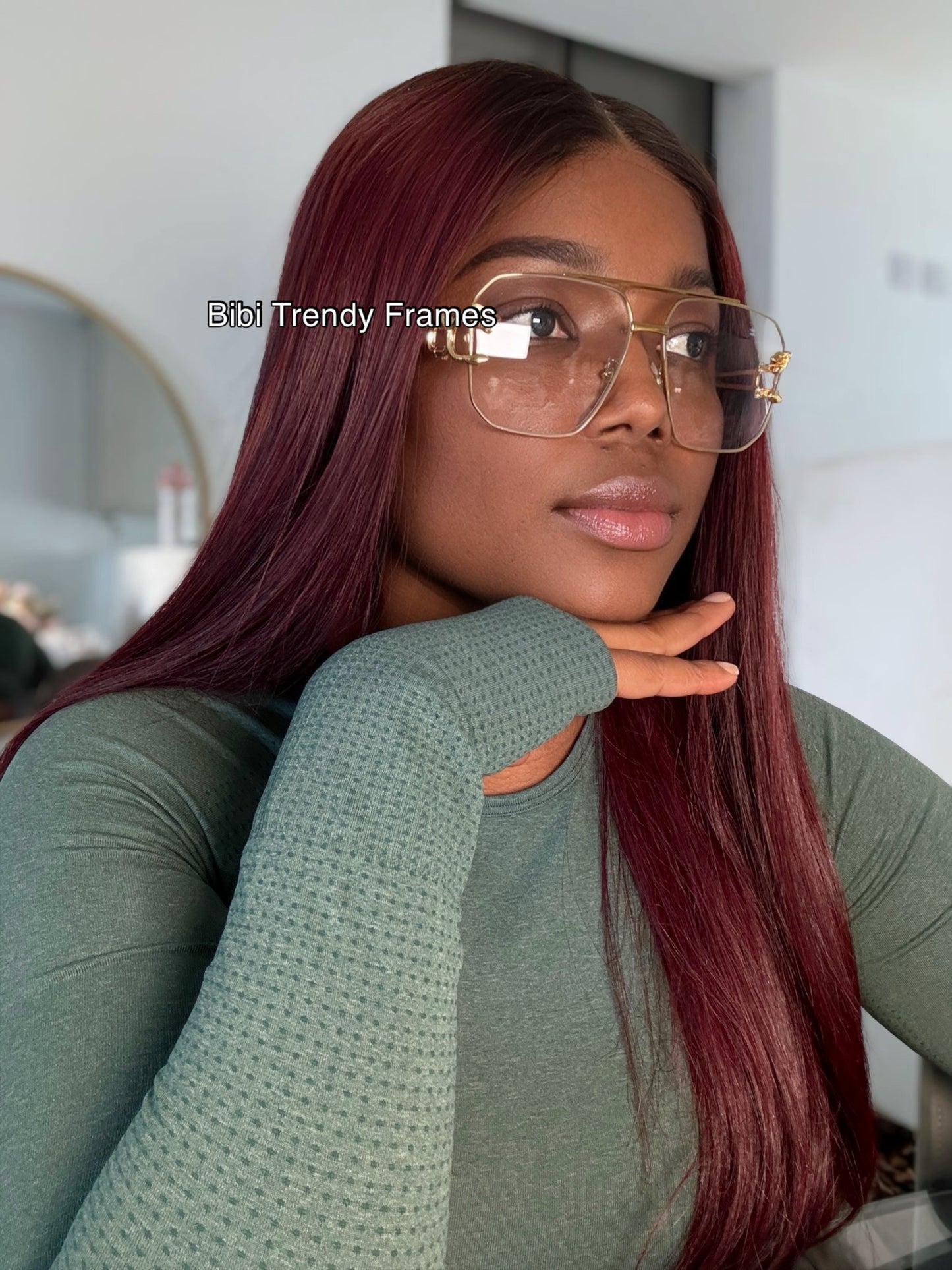 BTF-0084: Vintage Rimless Unisex Oversized Designer Sunglasses with UV400 Lens and Gold color Frame