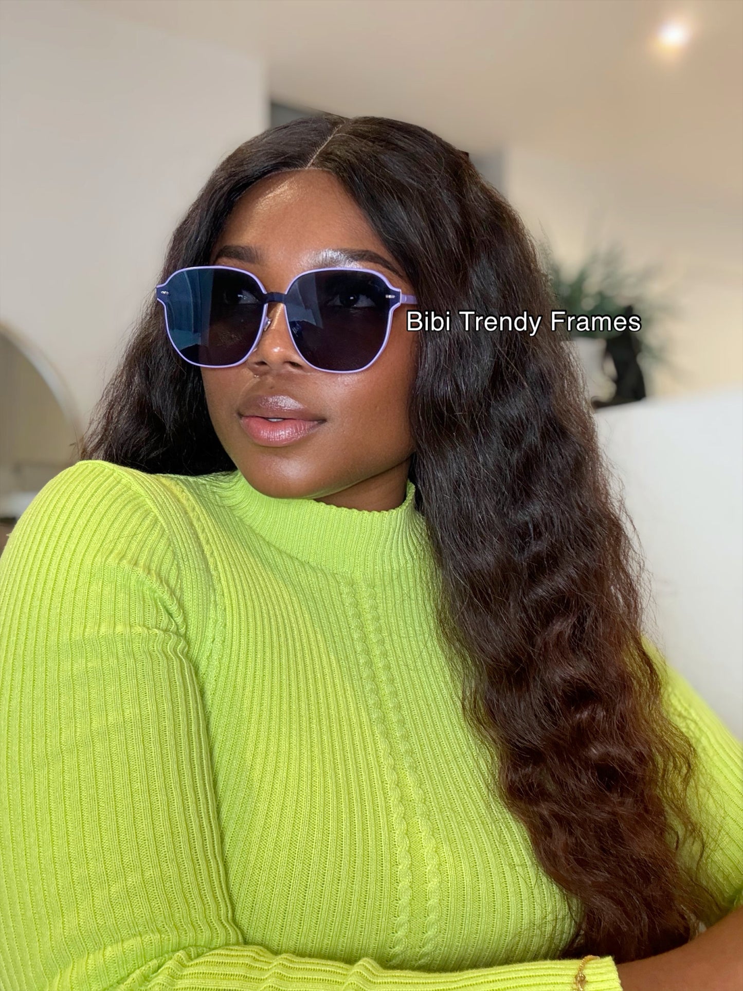 BTF-0116: Anti-Blue Light Lens Women Diamond Square sunglasses