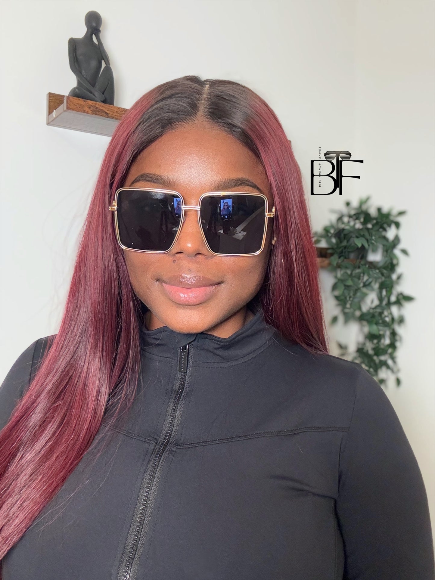 BTF-0112: Oversized Square Frame Unisex Sunglasses