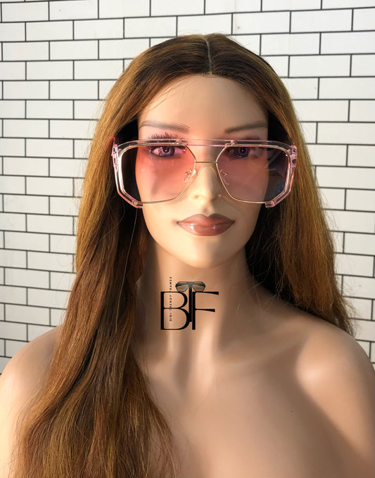 BTF-0122: Oversized Pilot Square Frame Sunglasses