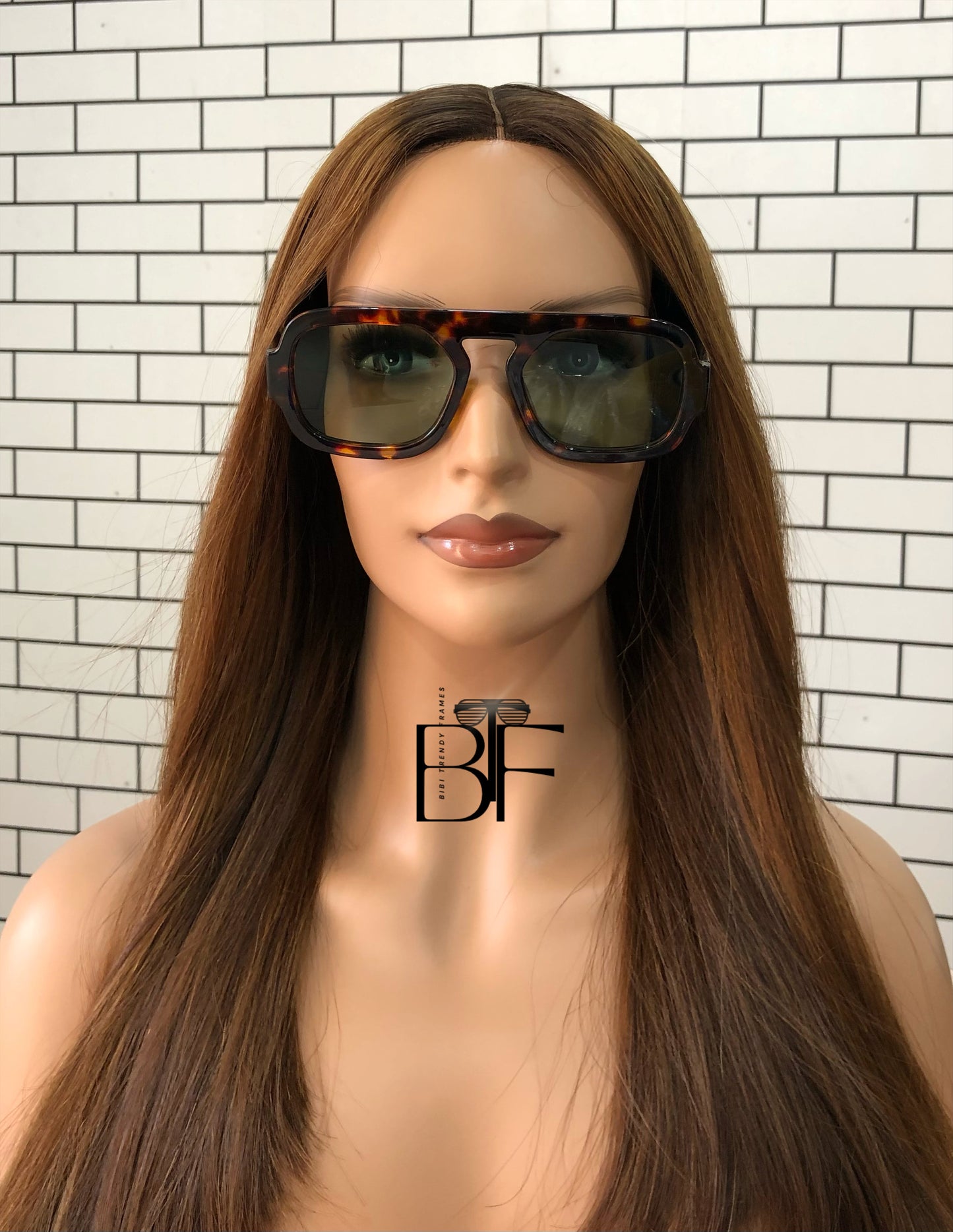 BTF-0103: Retro Pilot 70s Sunglasses for Women/Men square Thick Frame Trendy Hexagonal