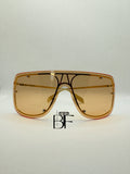 BTF-0152: Oversized Rimless Shield Sunglasses for Women. Windproof Big Sun Shades UV400 Len