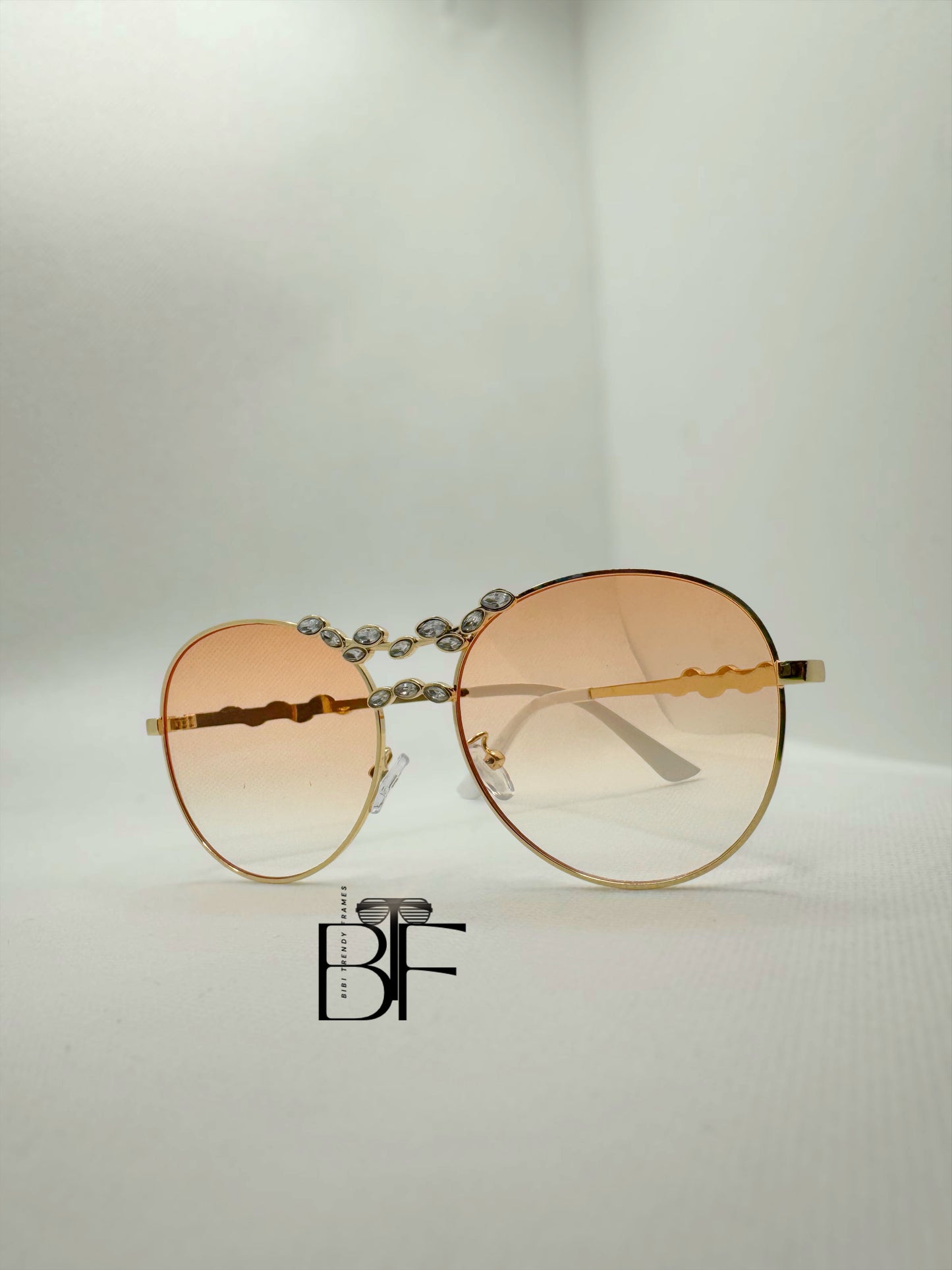 BTF-0155: Round Frame Women Sunglasses Vintage Metal Designer UV400 Lens Retro Glasses