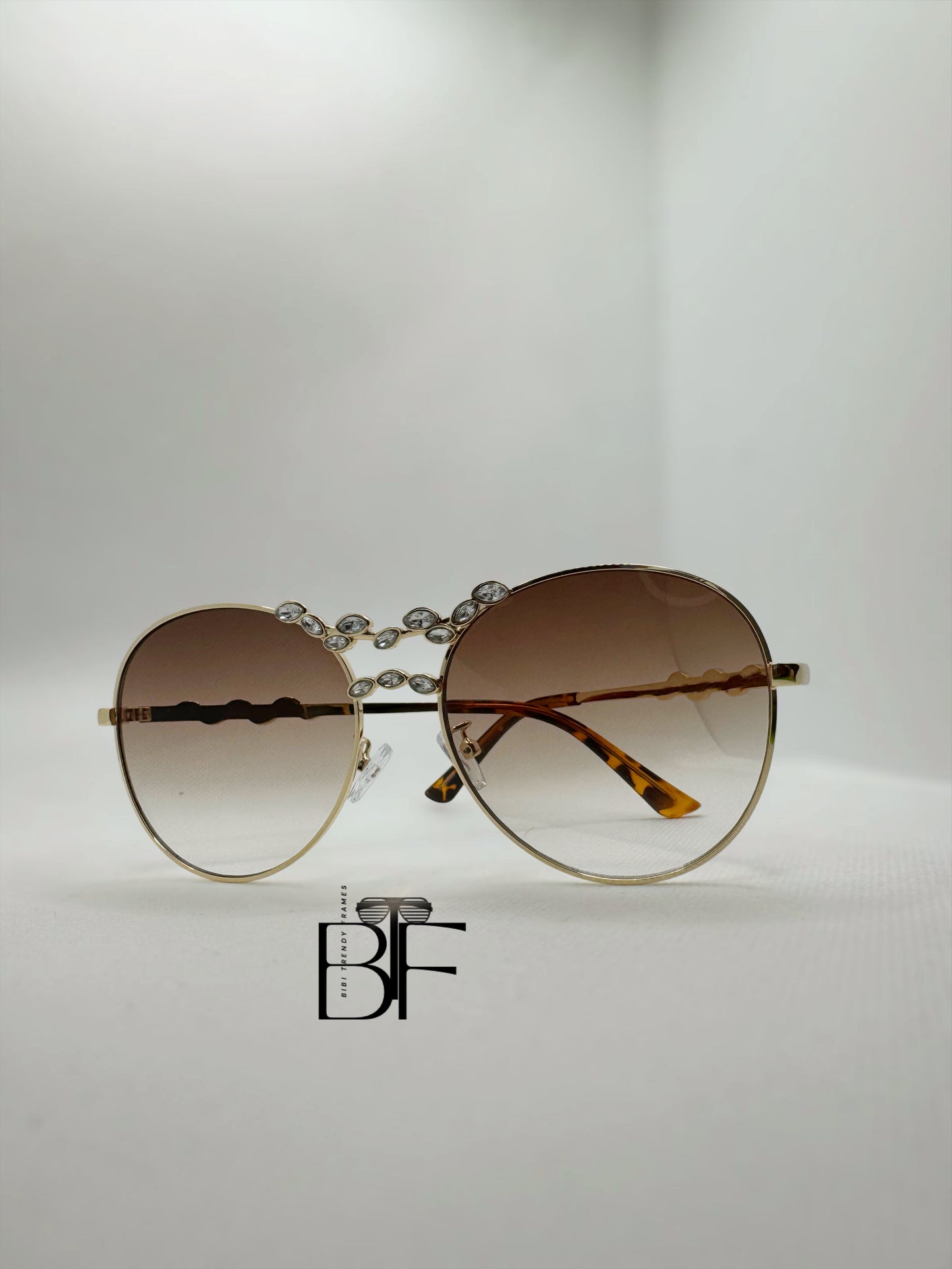 BTF-0155: Round Frame Women Sunglasses Vintage Metal Designer UV400 Lens Retro Glasses