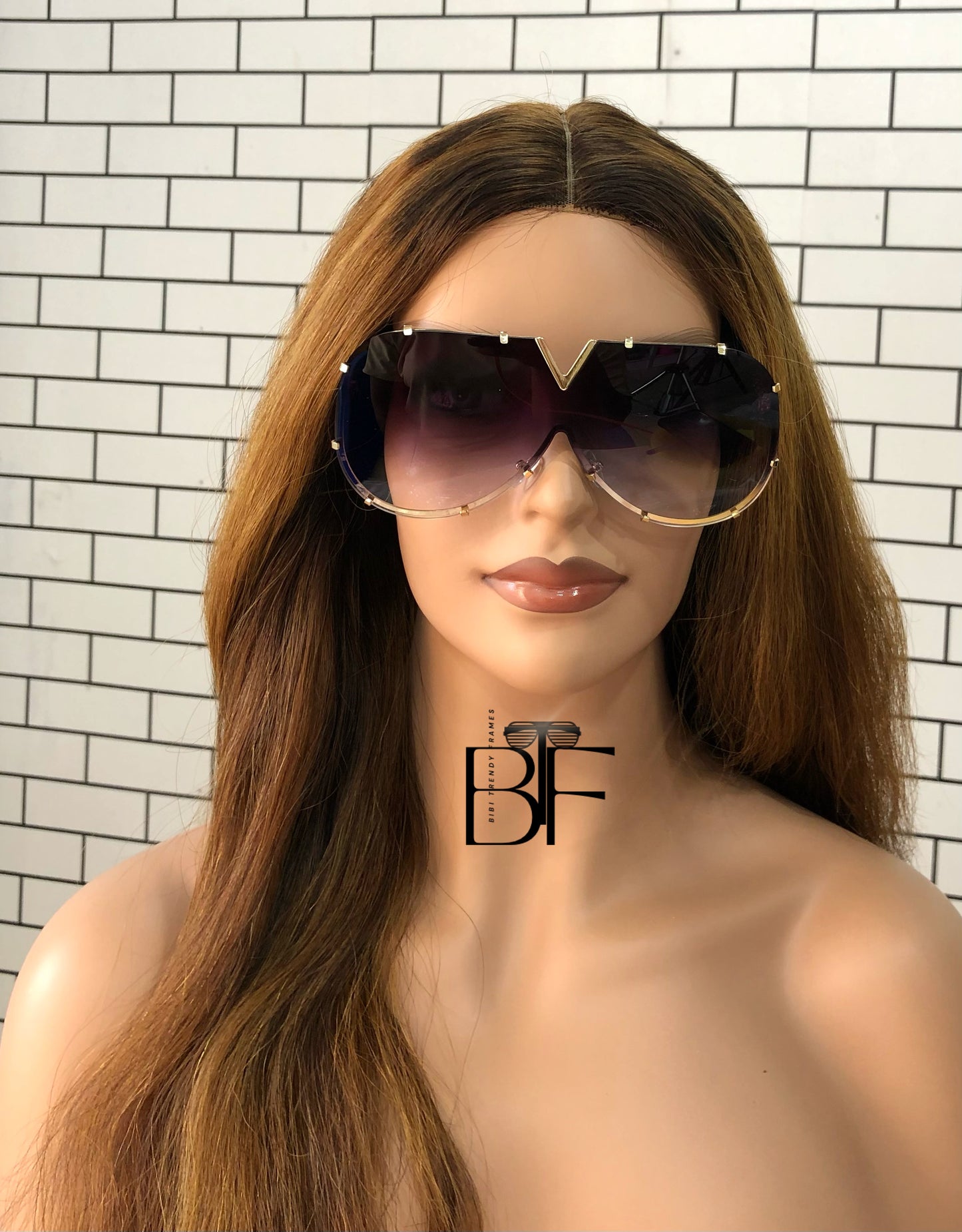 BTF-0126: Oversized Pilot Frameless Unisex Sunglasses