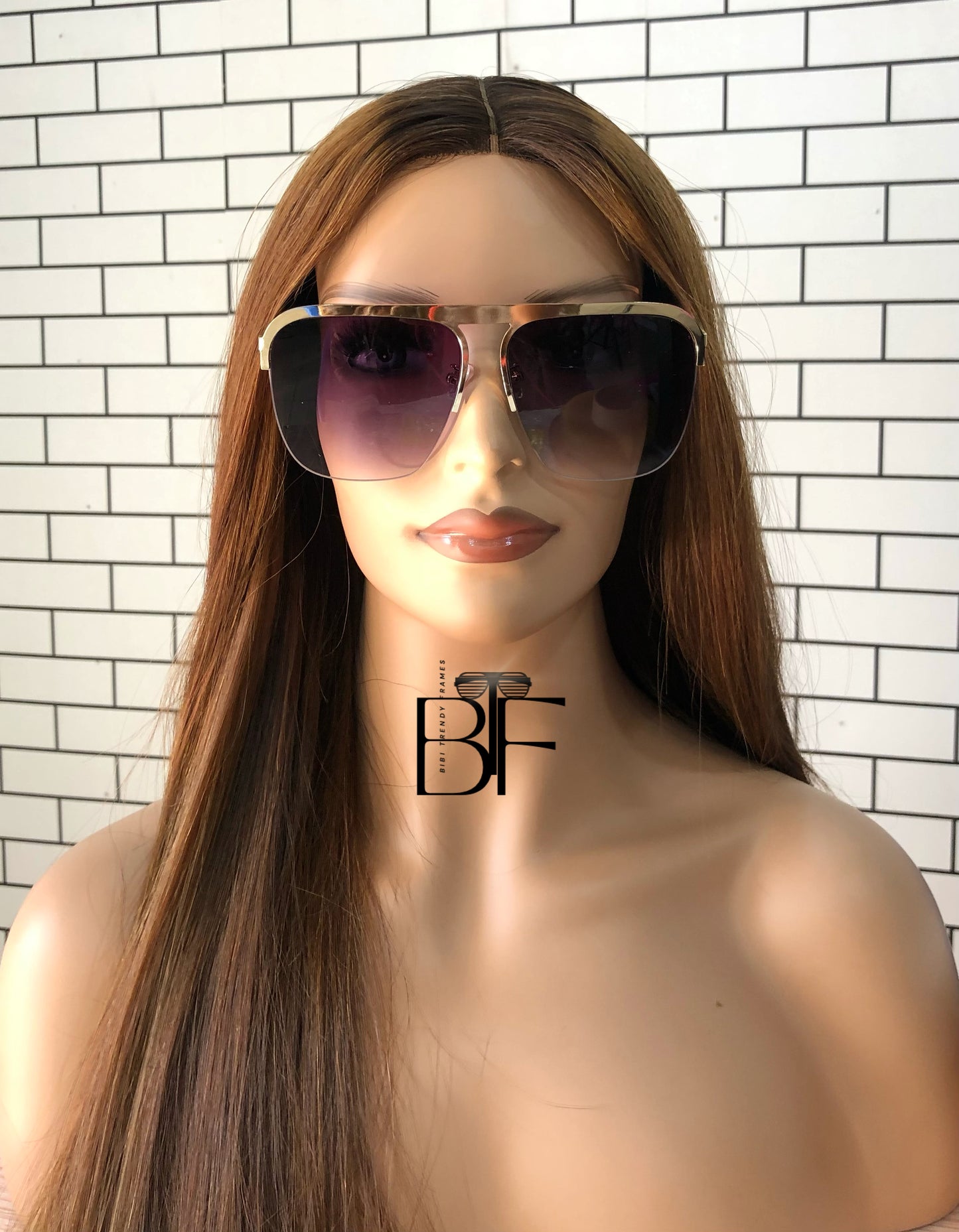 BTF-0108: Oversize Square Fashion Sunglasses for Women