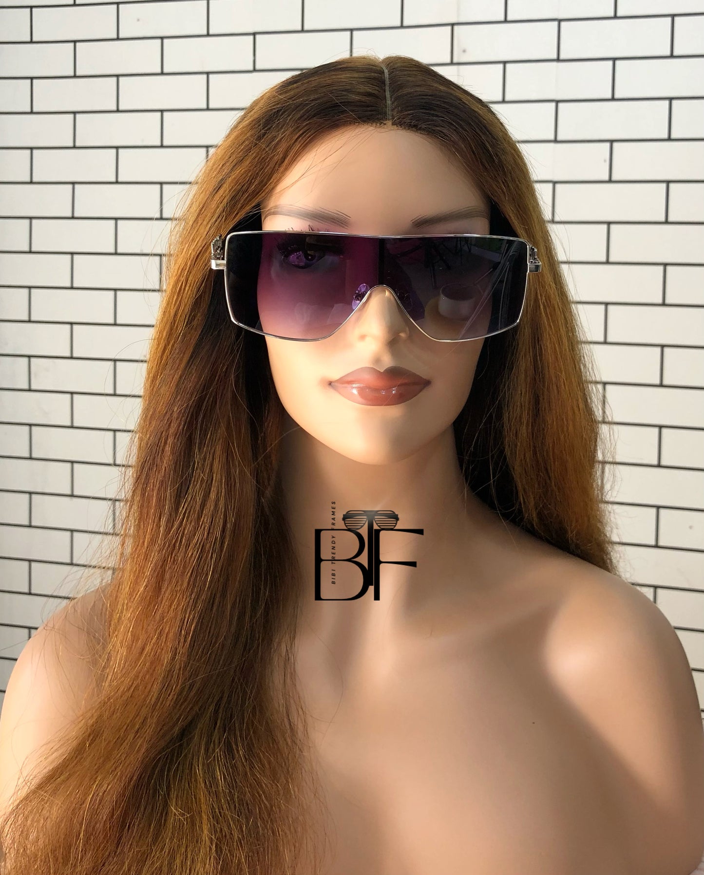 BTF-0120: Unisex Oversized Frameless Vintage Sunglasses