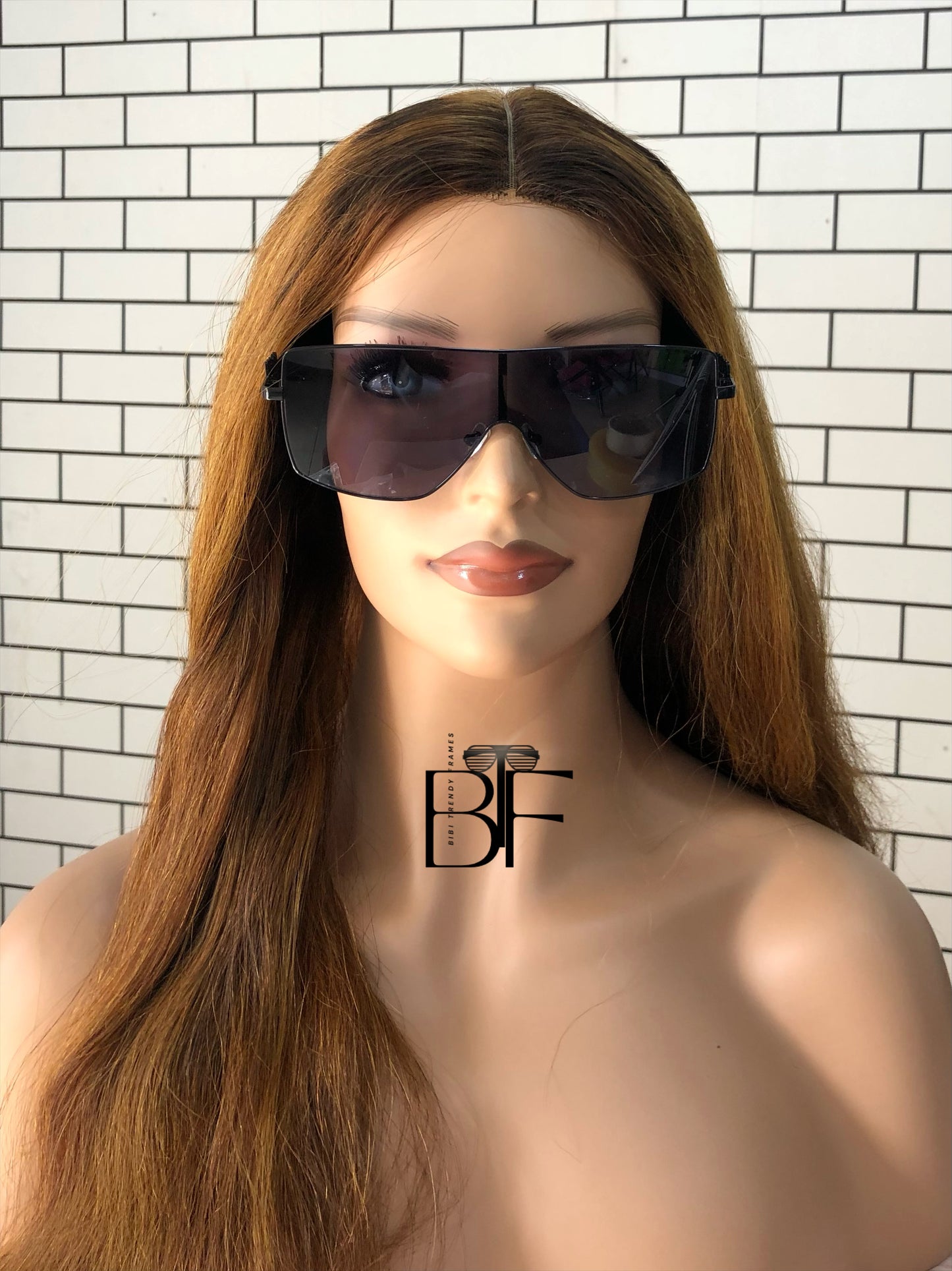 BTF-0120: Unisex Oversized Frameless Vintage Sunglasses