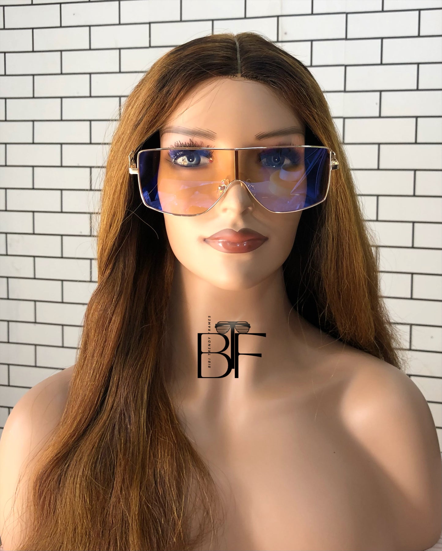 BTF-0120: Unisex Oversized Frameless Vintage Sunglasses