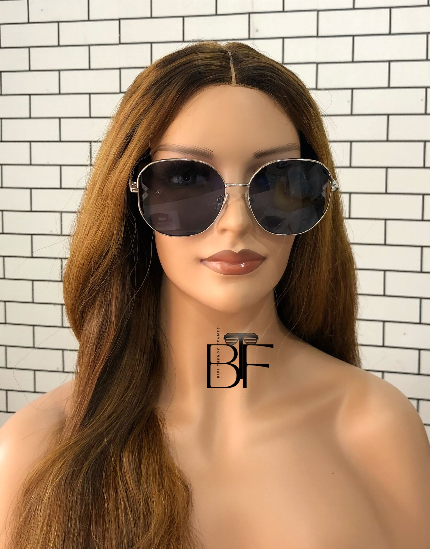 BTF-0123: Oversized Round Vintage Men Women Sunglasses