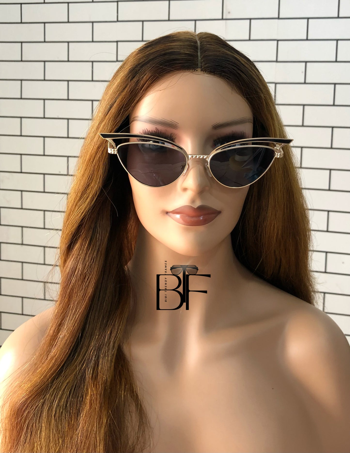 BTF-0121: Cat-Eye Small Frameless Vintage Women Sunglasses