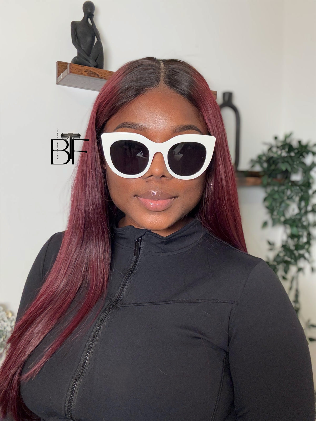 BTF-0141: Classy Butterfly Full-Frame Women Oversided Sunglasses with Tinted UV400 Lens