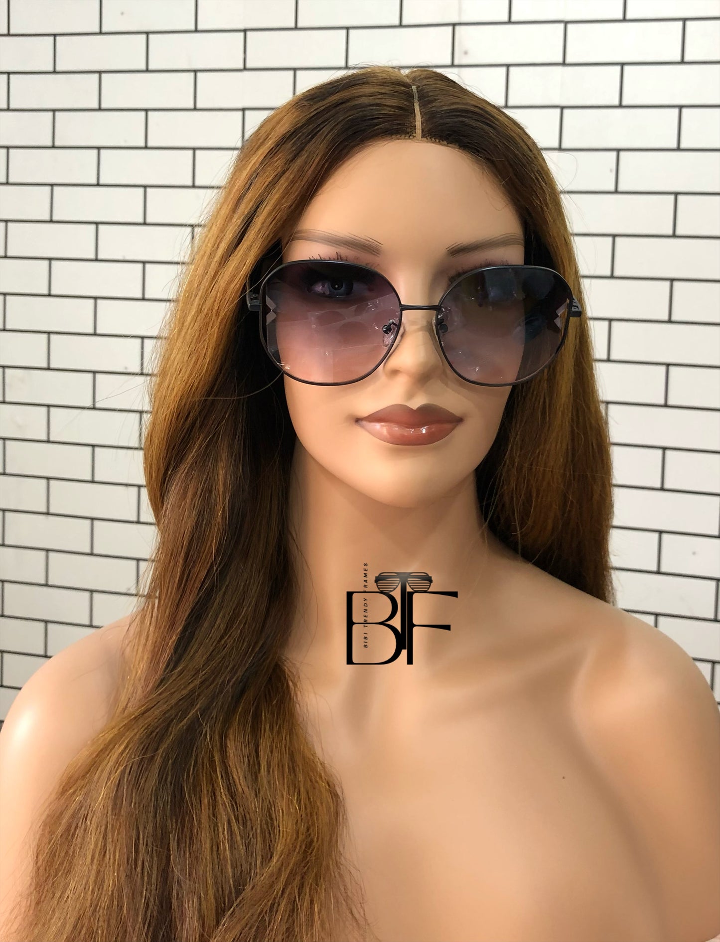 BTF-0123: Oversized Round Vintage Men Women Sunglasses