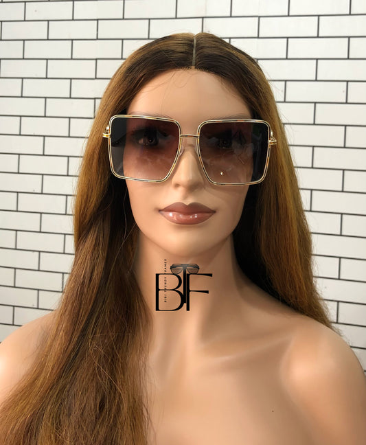 BTF-0112: Oversized Square Frame Unisex Sunglasses