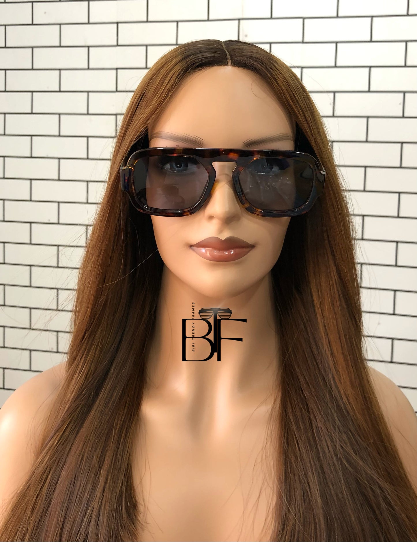 BTF-0103: Retro Pilot 70s Sunglasses for Women/Men square Thick Frame Trendy Hexagonal