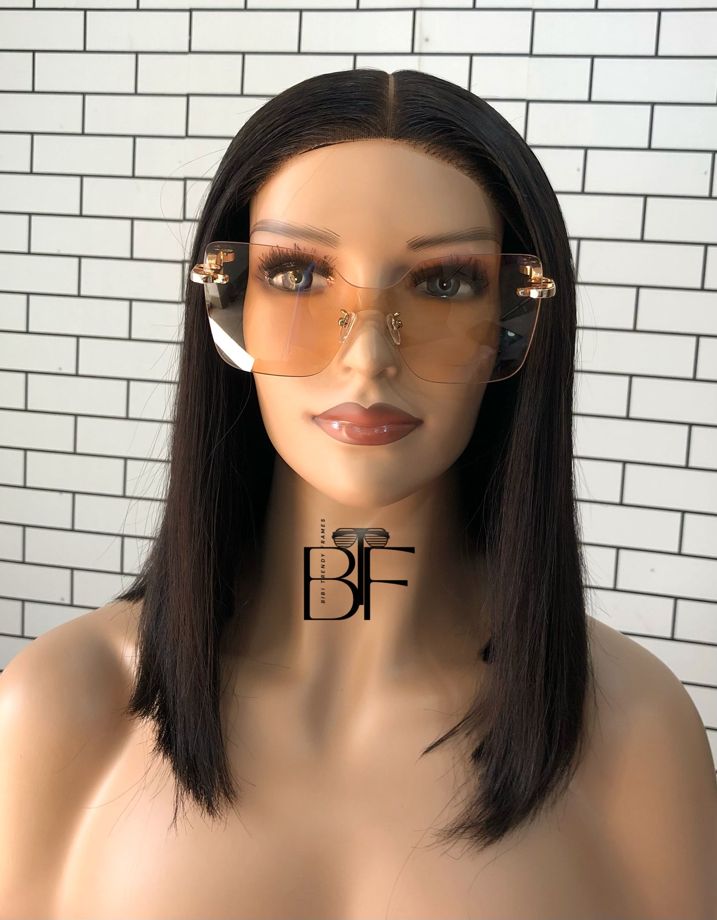 BTF-0100: Rimless Oversized Unisex Metal Frame Sunglasses