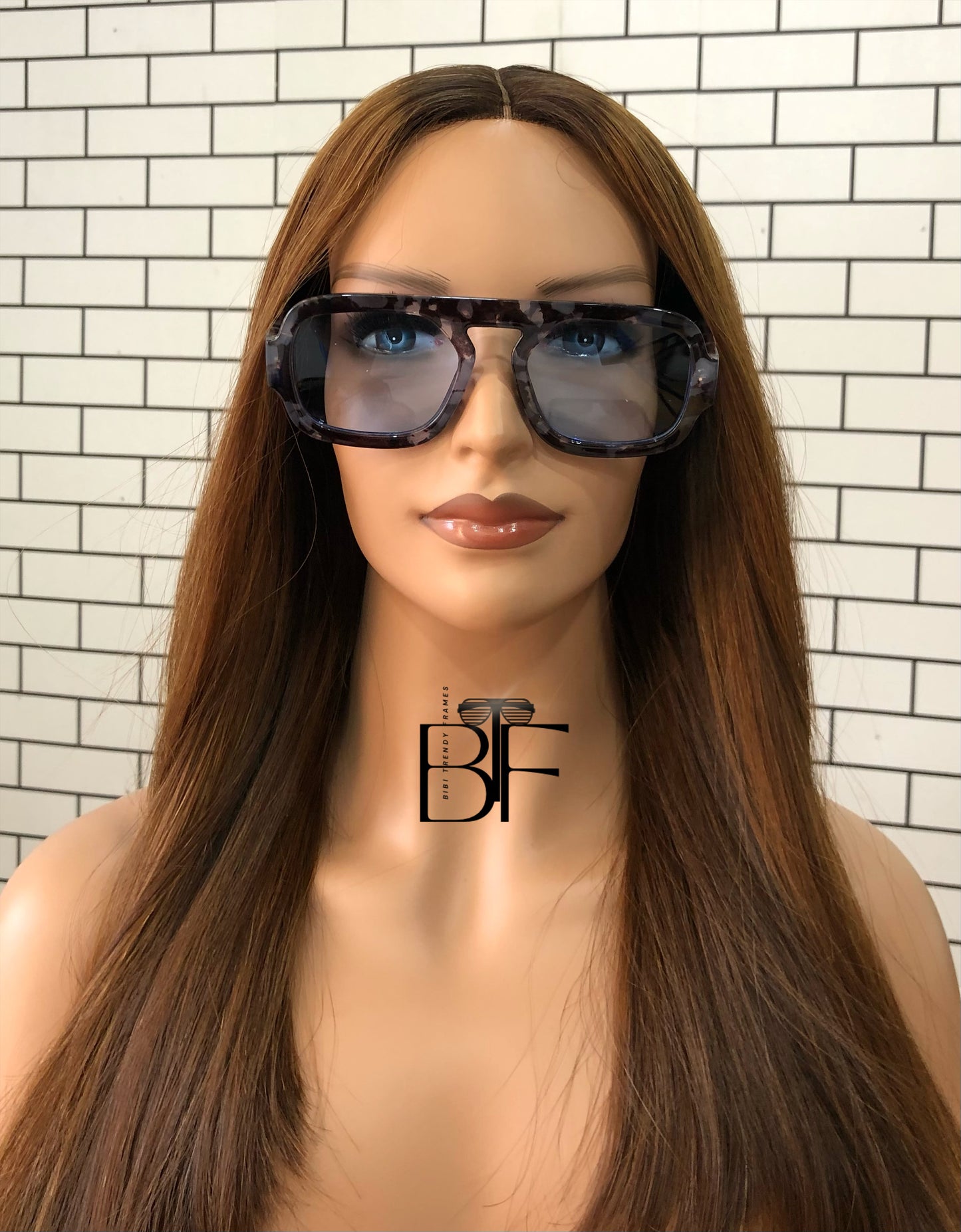 BTF-0103: Retro Pilot 70s Sunglasses for Women/Men square Thick Frame Trendy Hexagonal