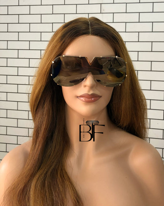 BTF-0126: Oversized Pilot Frameless Unisex Sunglasses