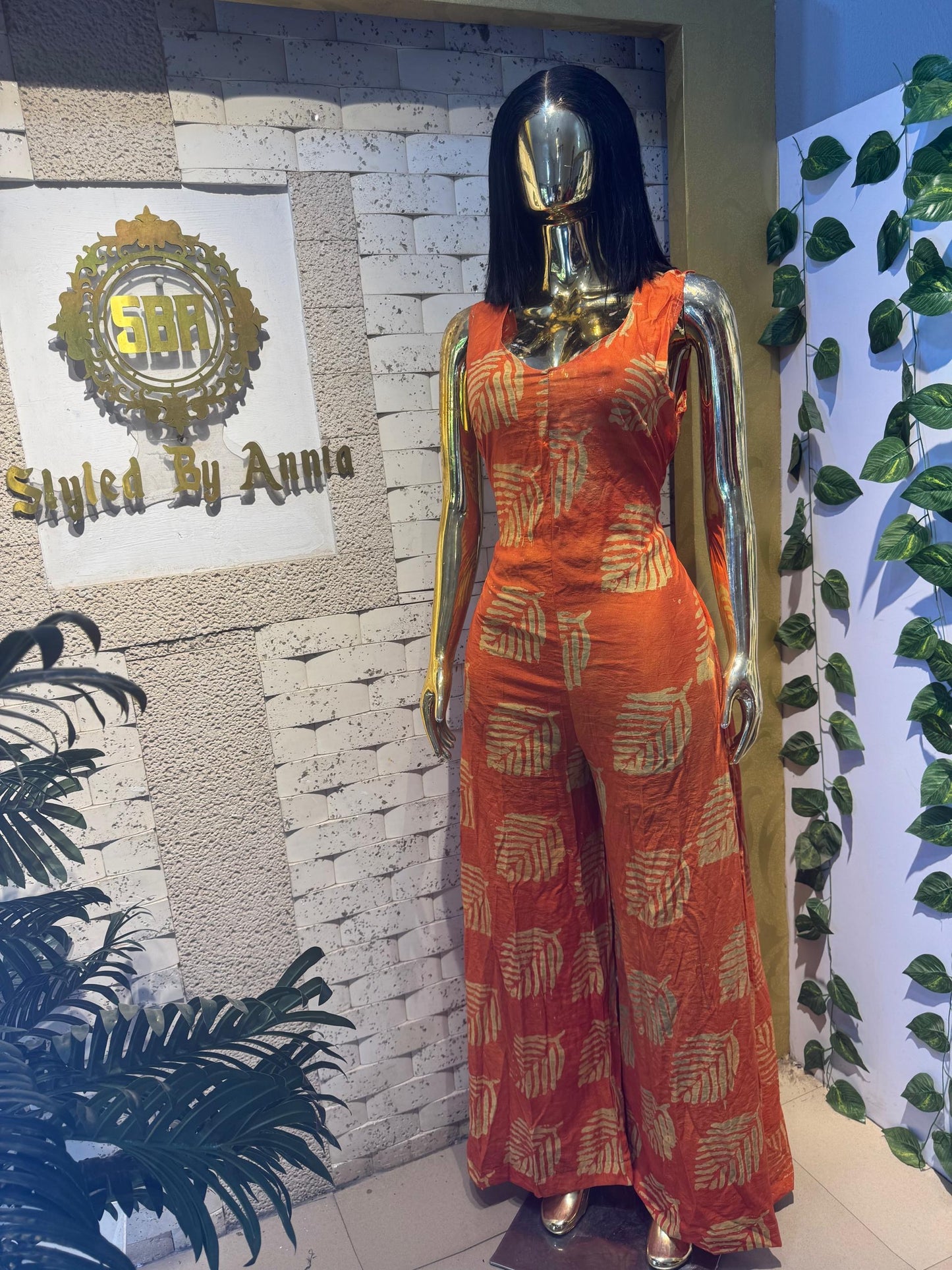 Bibi Tie Back Adire Jumpsuit