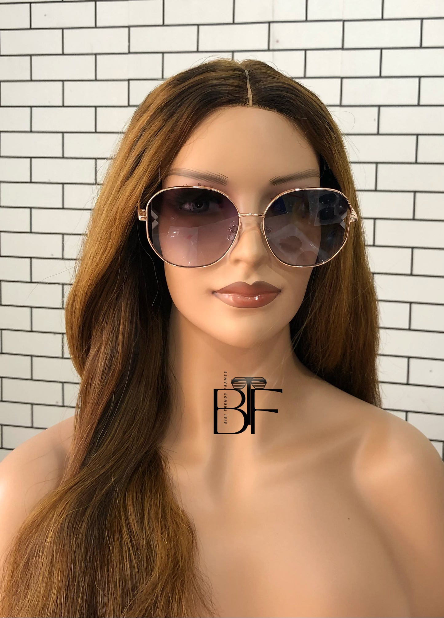 BTF-0123: Oversized Round Vintage Men Women Sunglasses