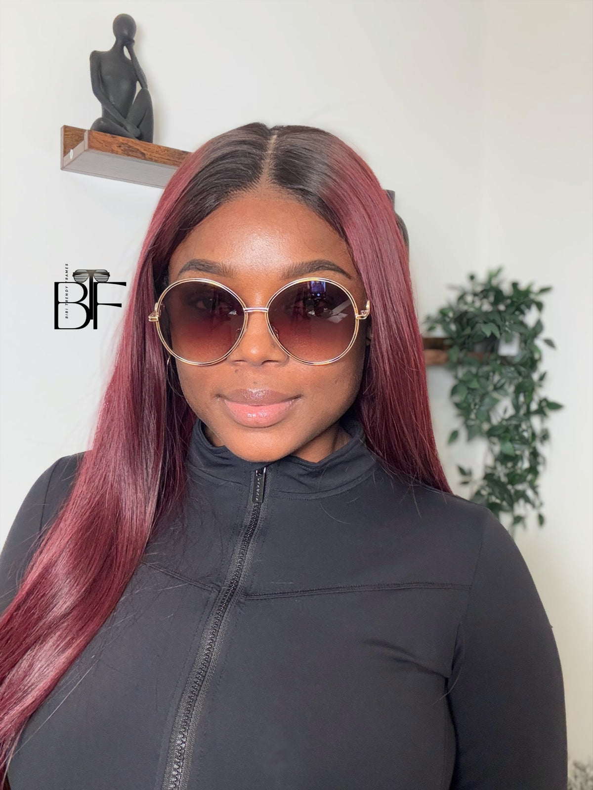 BTF-0133: Oversize Vintage Designer Round Fashion Sunglasses for Women UV400 Len Shade
