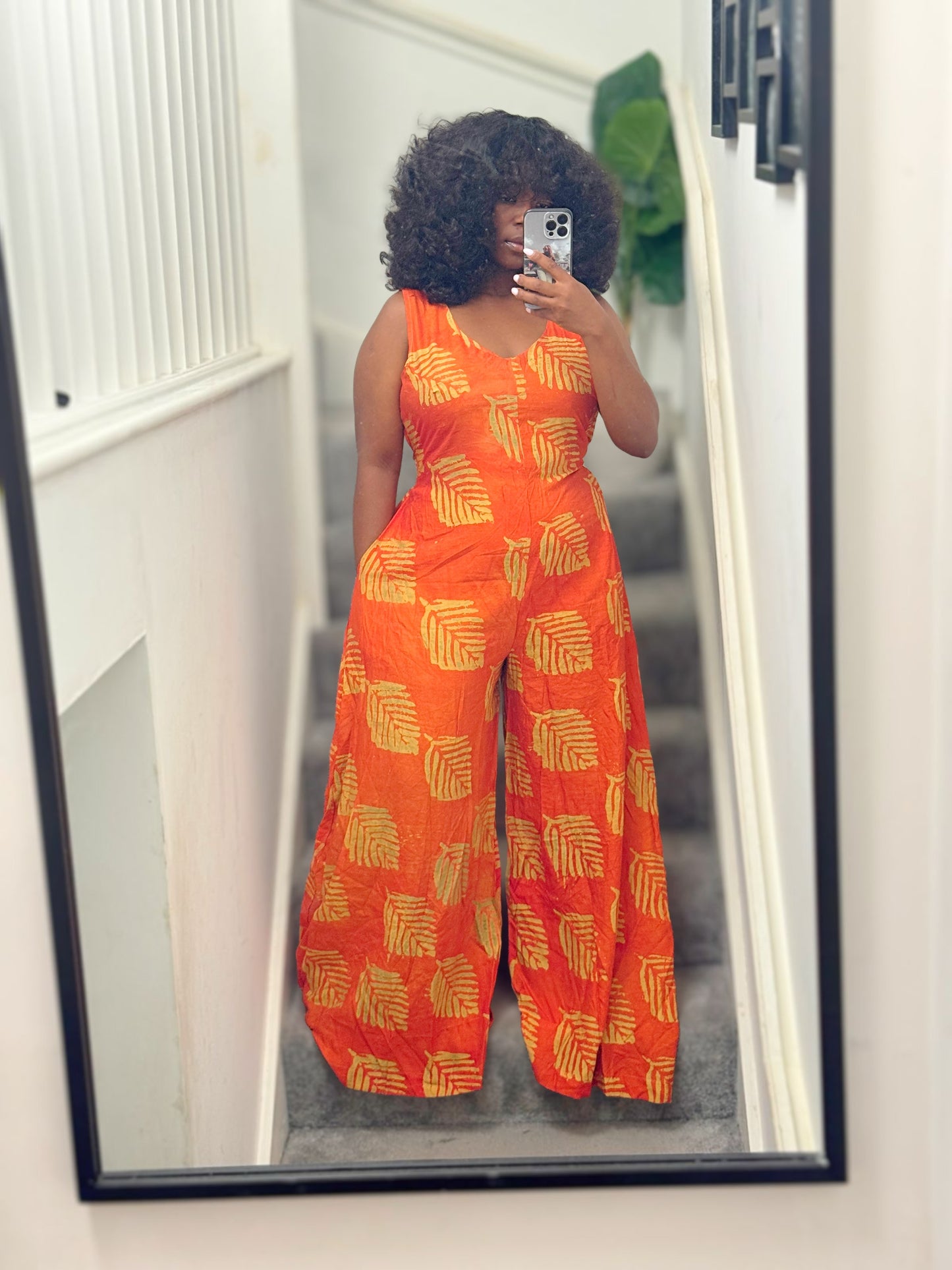 Bibi Tie Back Adire Jumpsuit