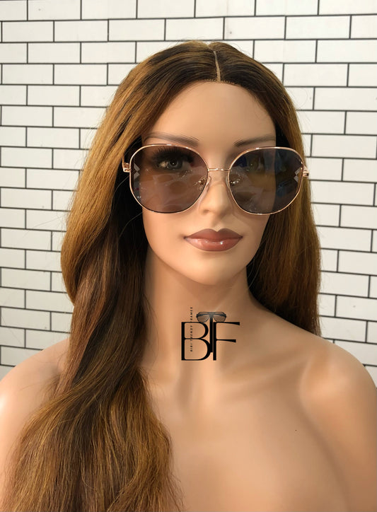 BTF-0123: Oversized Round Vintage Men Women Sunglasses