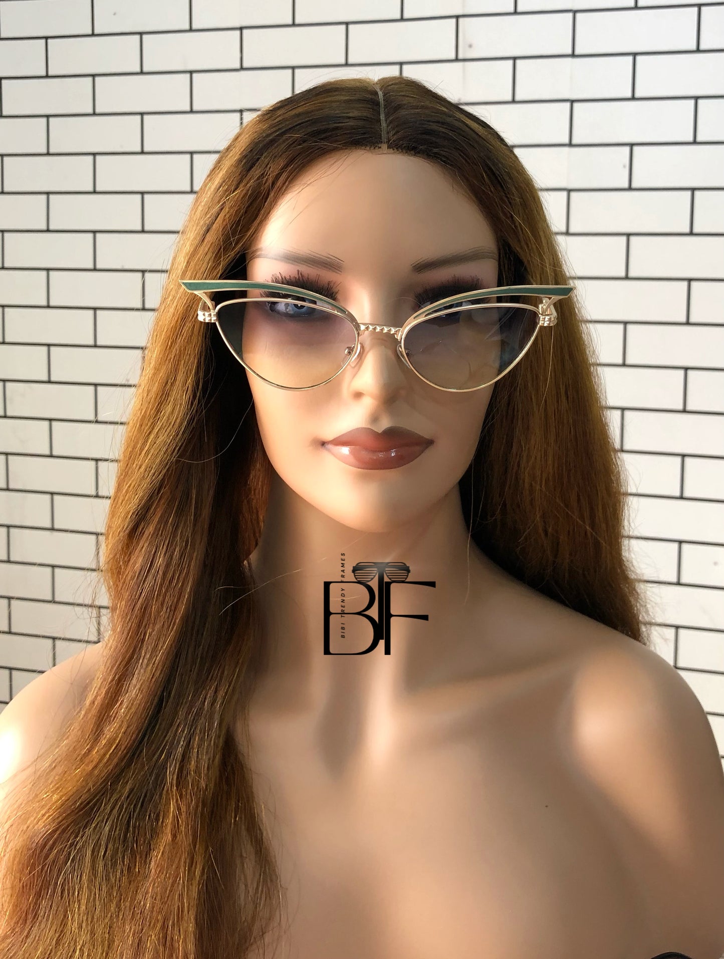 BTF-0121: Cat-Eye Small Frameless Vintage Women Sunglasses